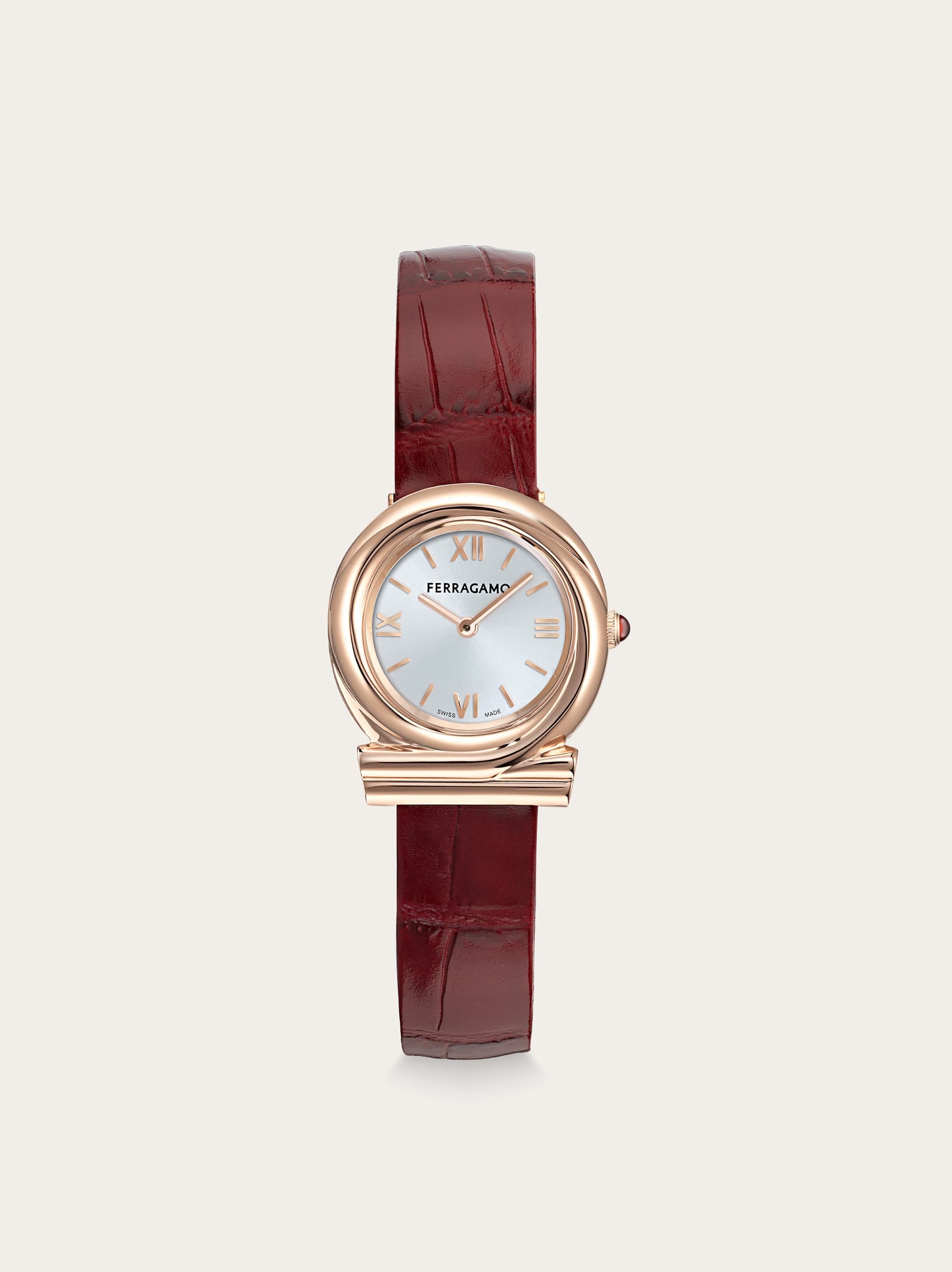 Ferragamo Donna Orologio Gancini Twisted Rosso