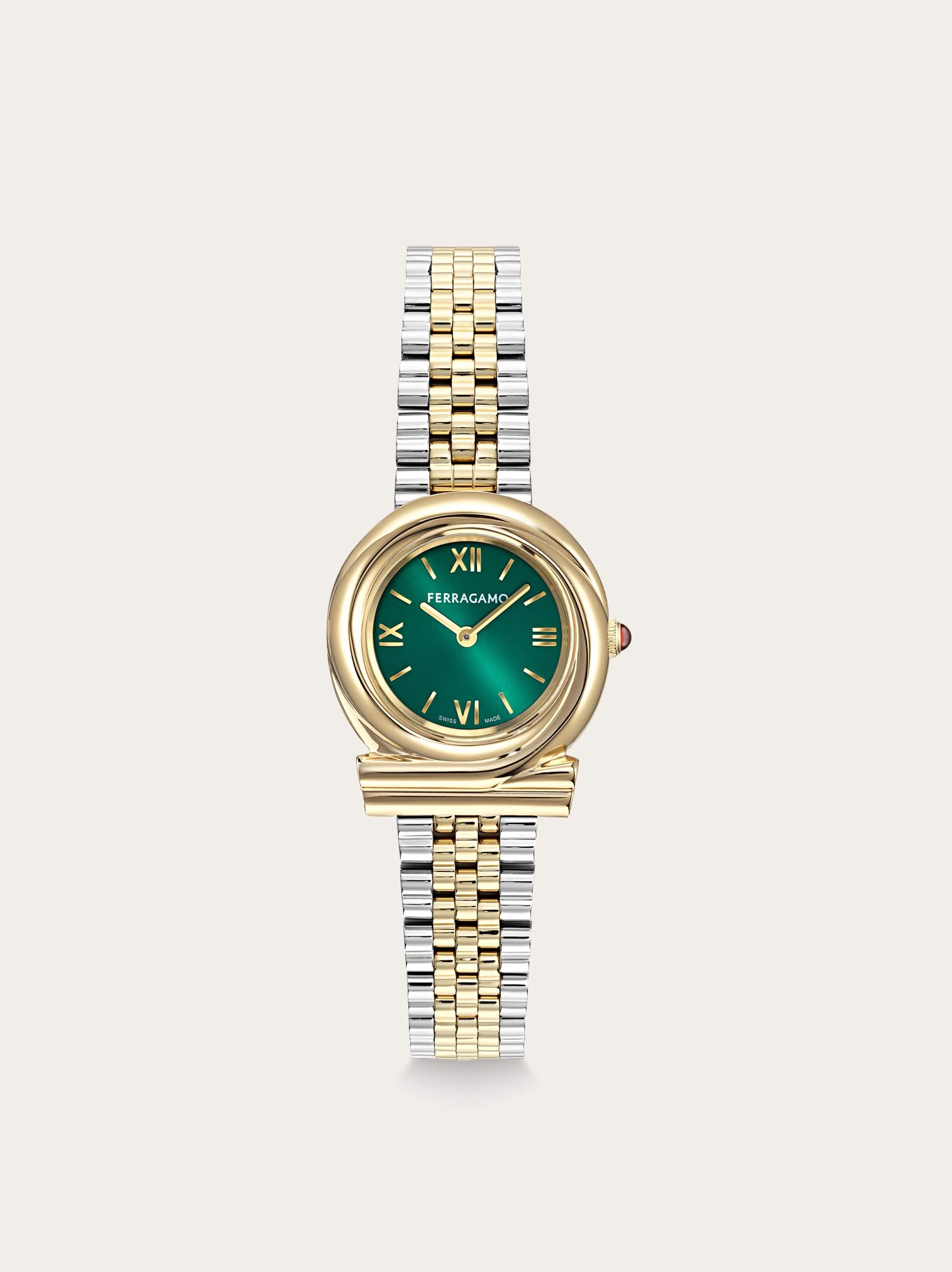 Ferragamo Women Gancini Twisted watch Yellow