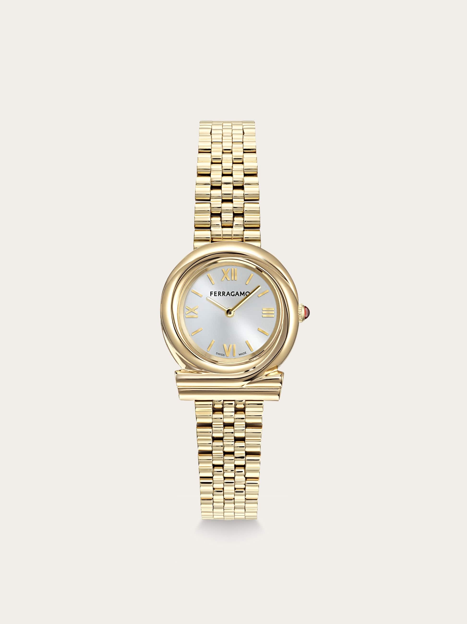 Ferragamo Women Gancini Twisted watch Yellow
