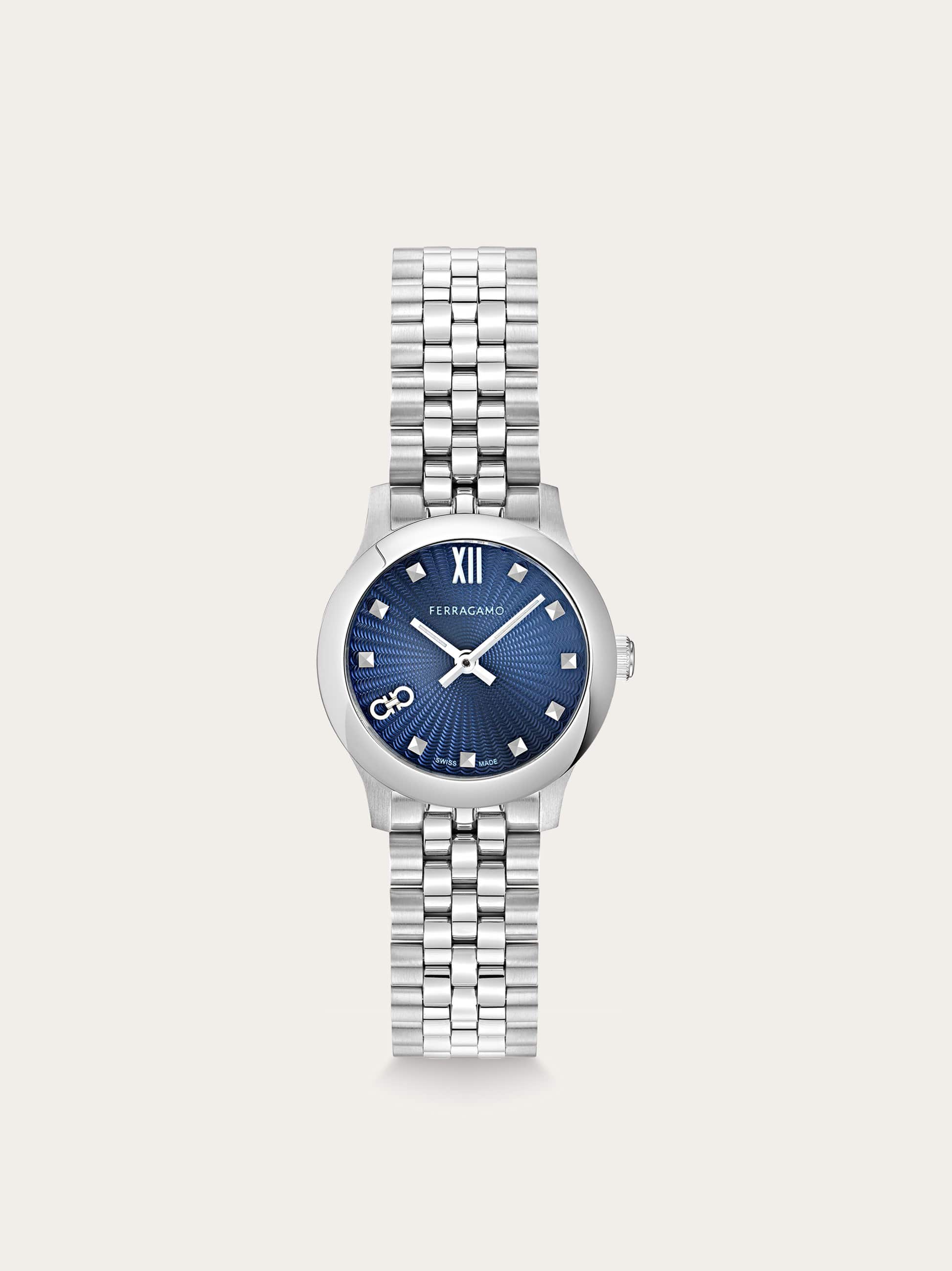Ferragamo Duo Mini Watch In Blue