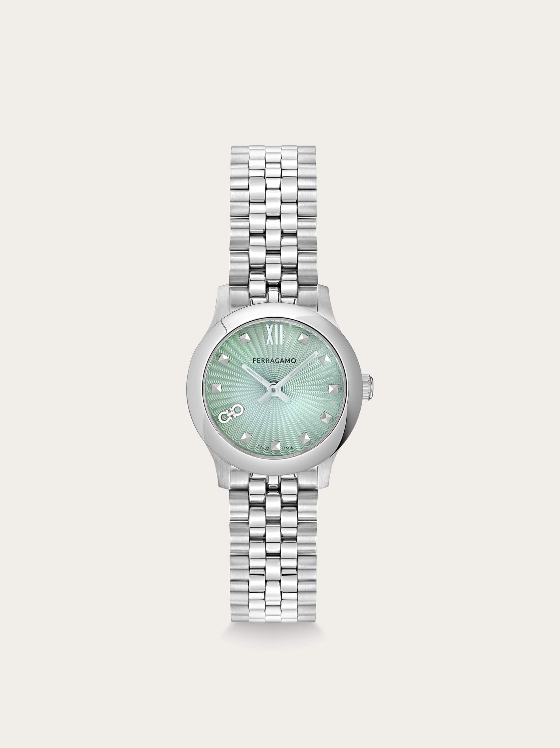 Ferragamo Duo Mini Watch In Green