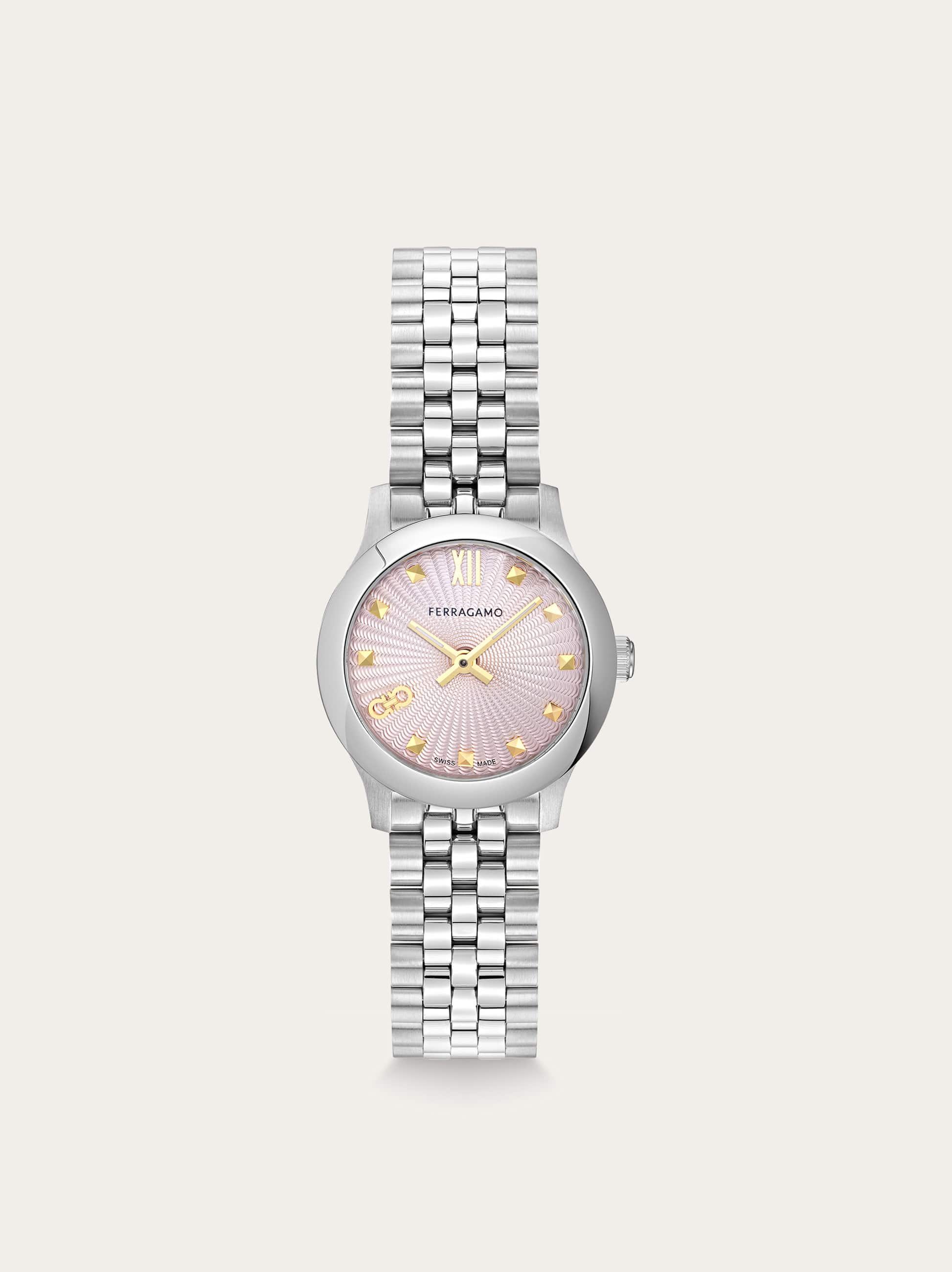 Ferragamo Duo Mini Watch In Pink