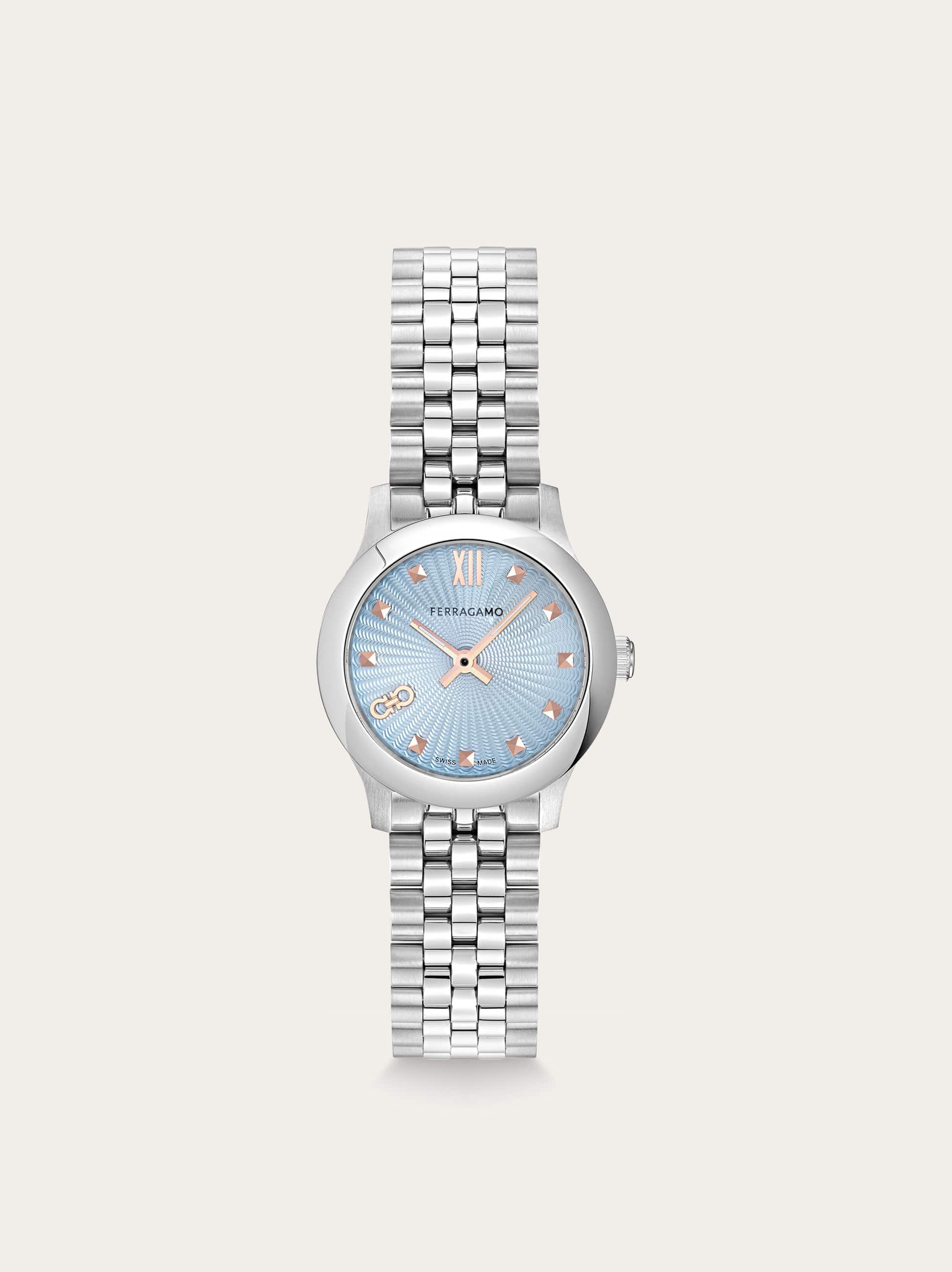 Ferragamo Duo Mini Watch In Blue