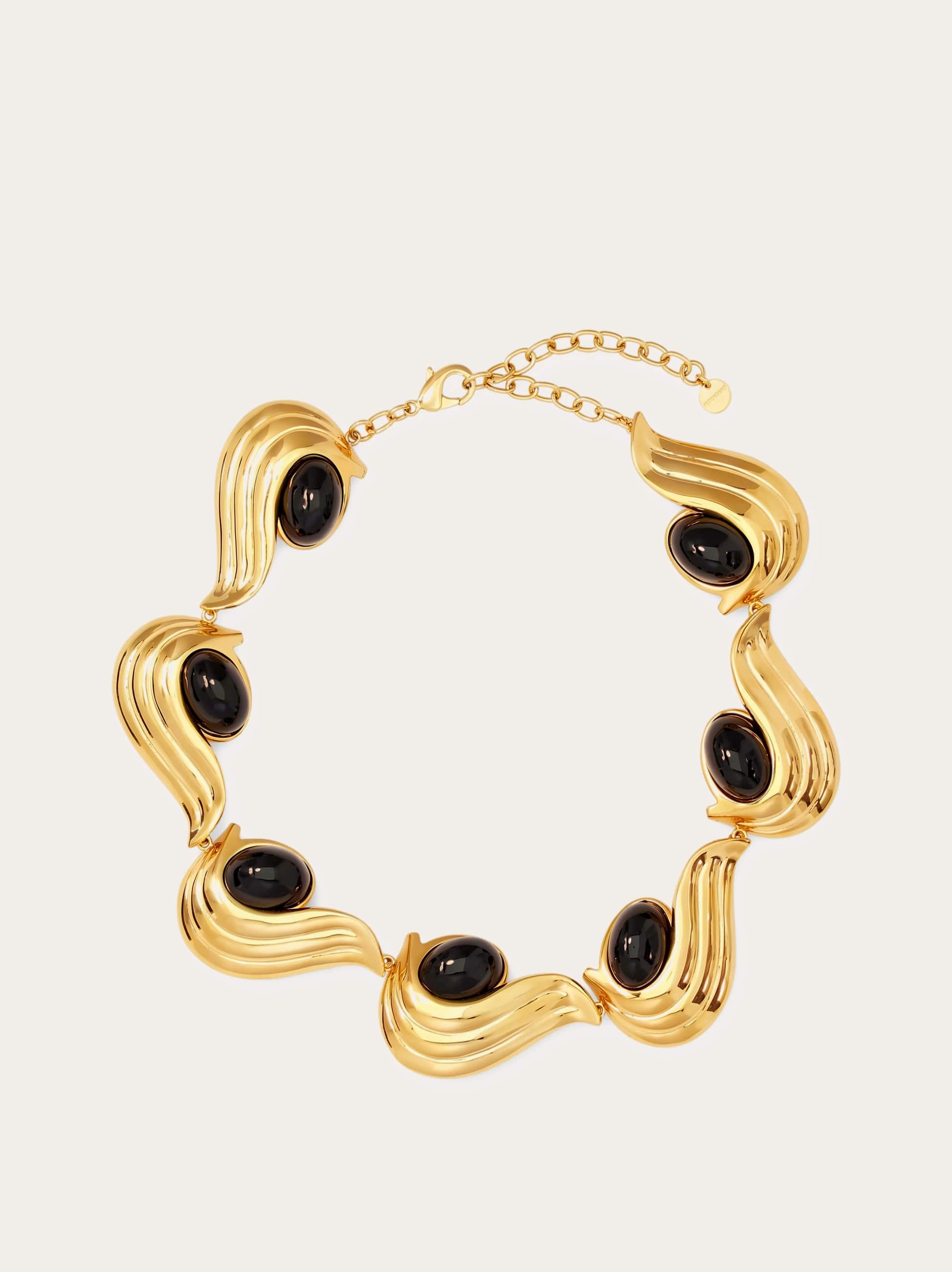 Ferragamo Women Necklace with gems Black