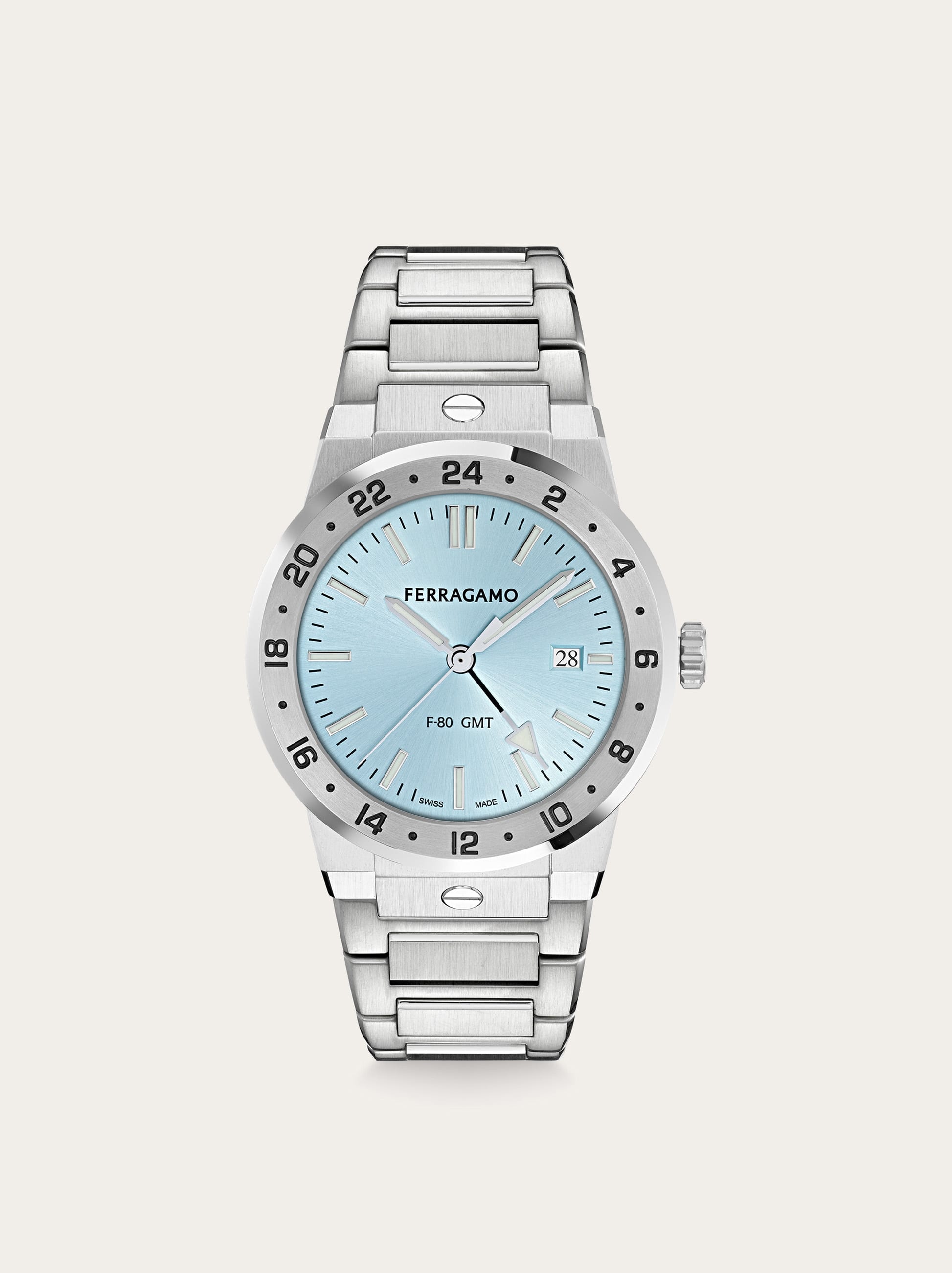 Ferragamo Uomo Orologio F-80 Classic GMT Blu