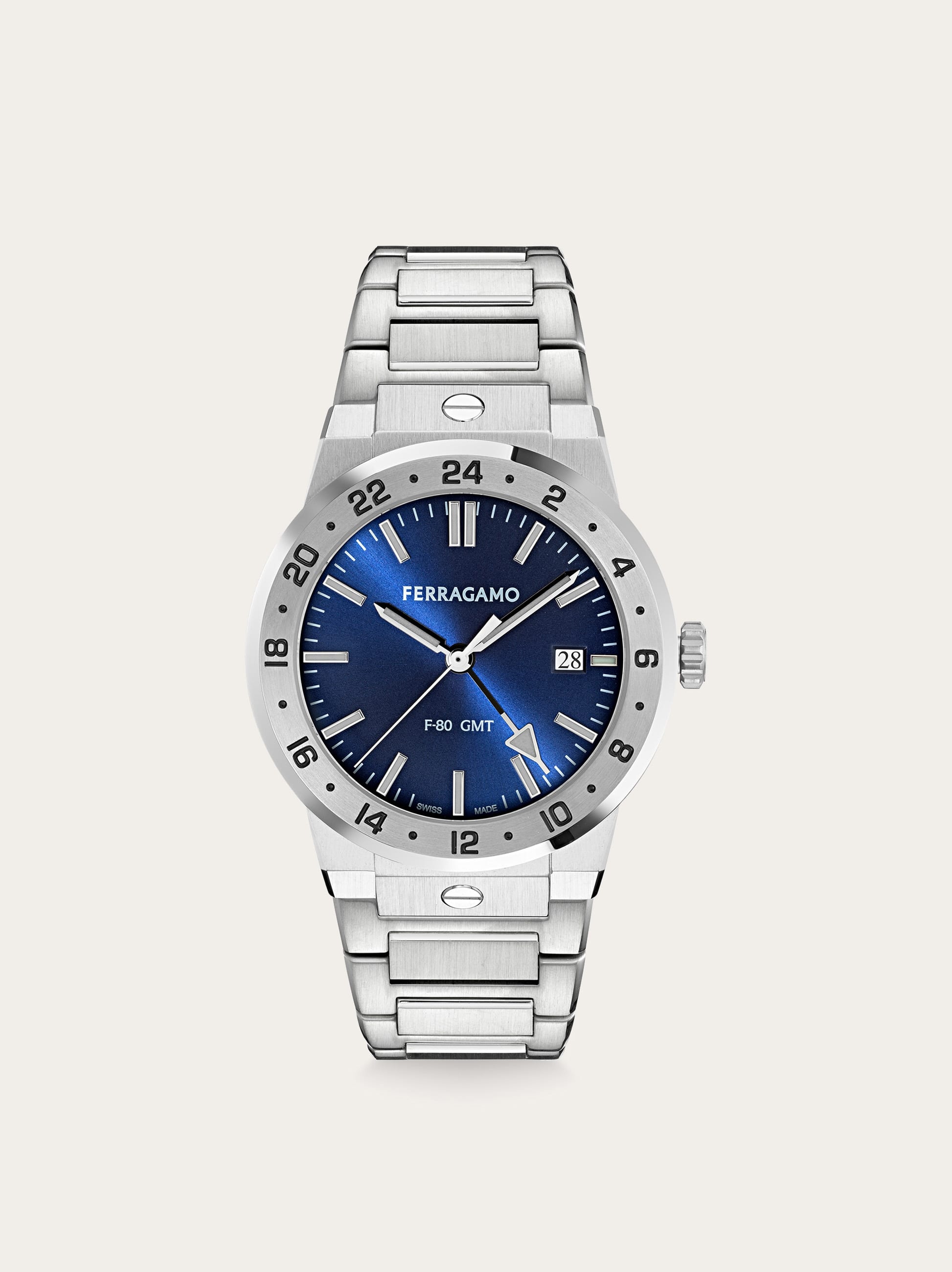 Ferragamo Men F-80 Classic GMT watch Blue
