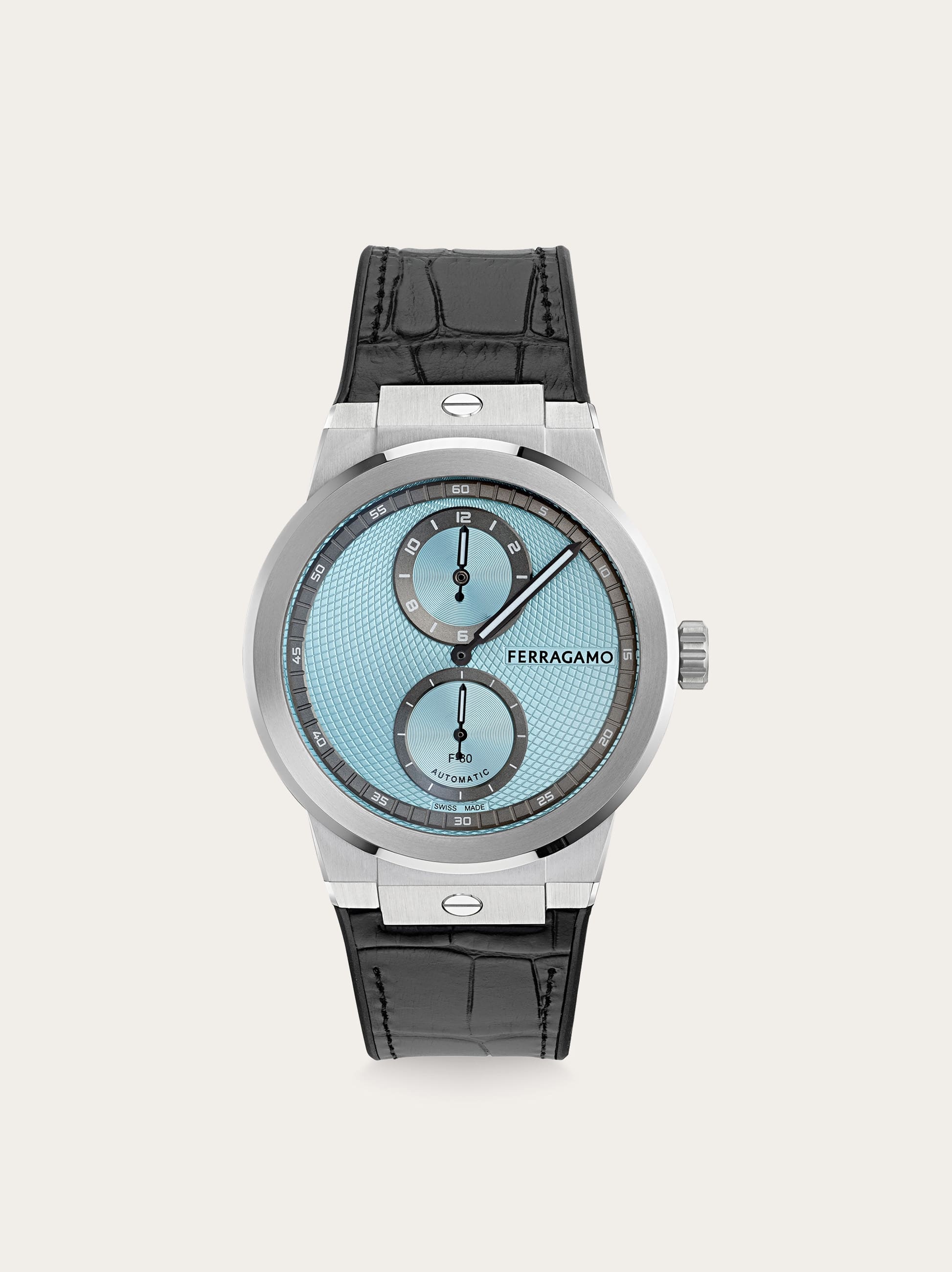 Ferragamo Uomo Orologio F-80 Auto Manufacture Blu