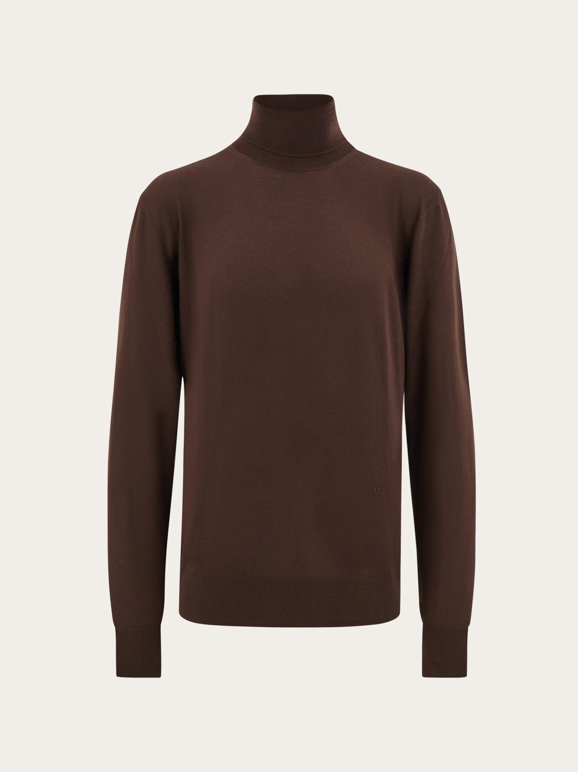 Ferragamo Men High neck pullover Brown