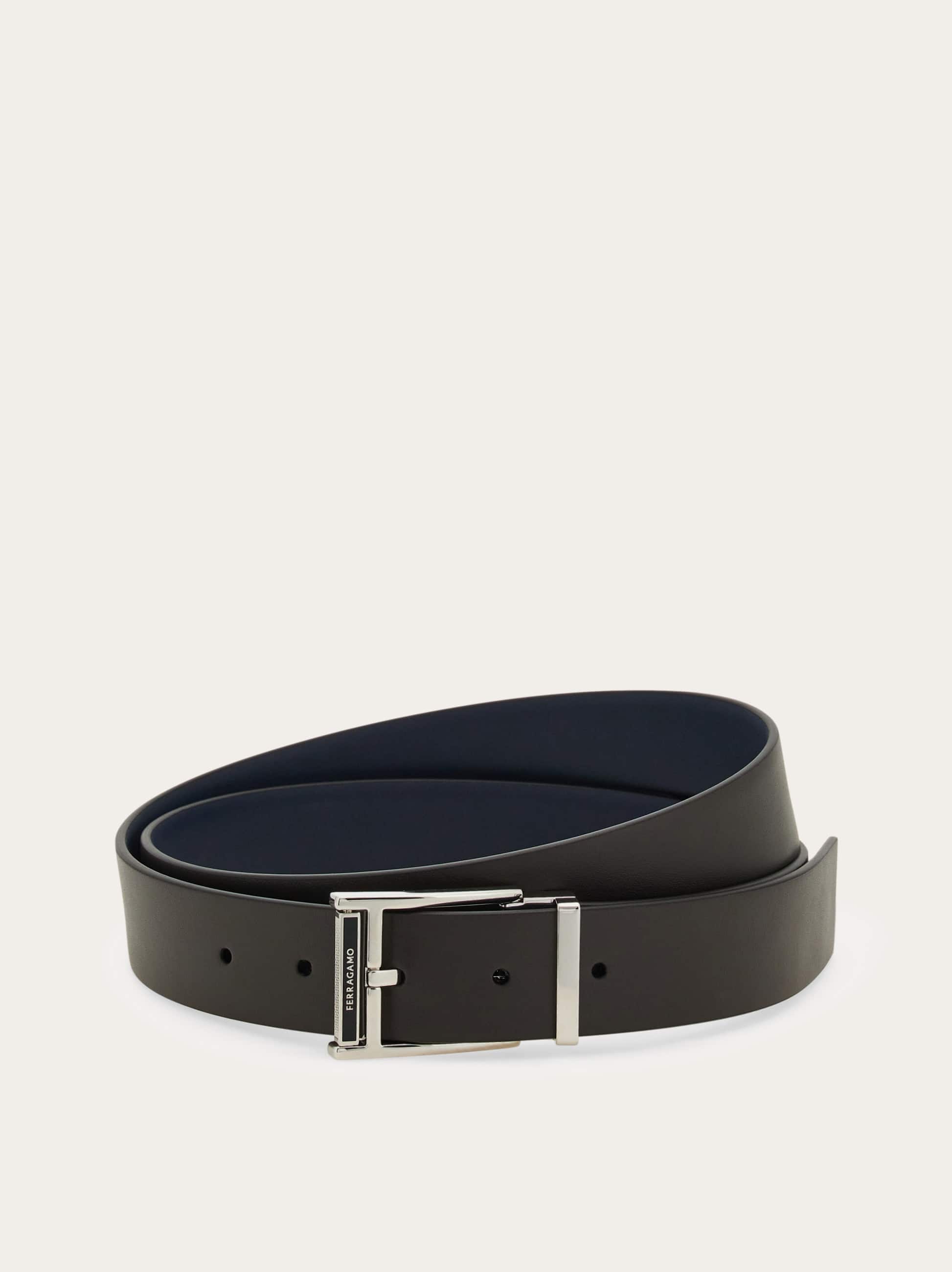 Ferragamo Uomo Cintura reversibile e regolabile Marrone