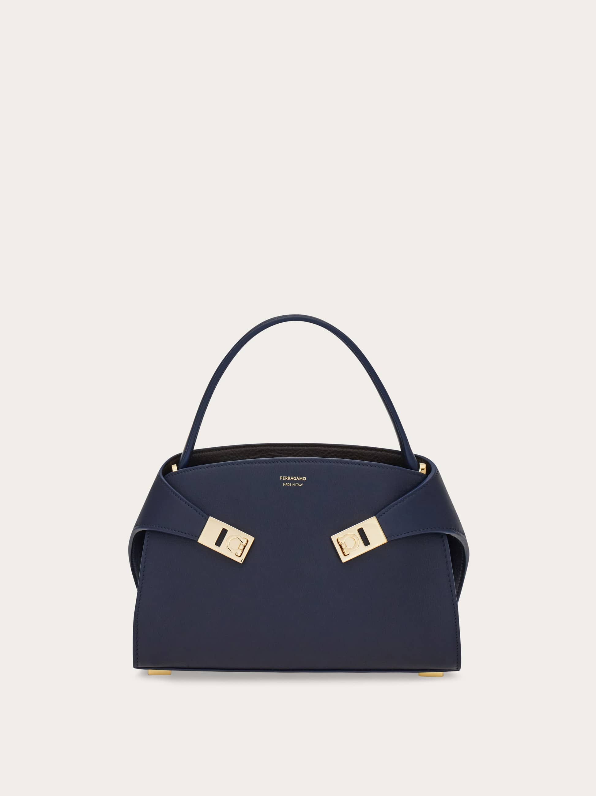 Ferragamo Women Hug soft bicolor handbag (XS) Blue