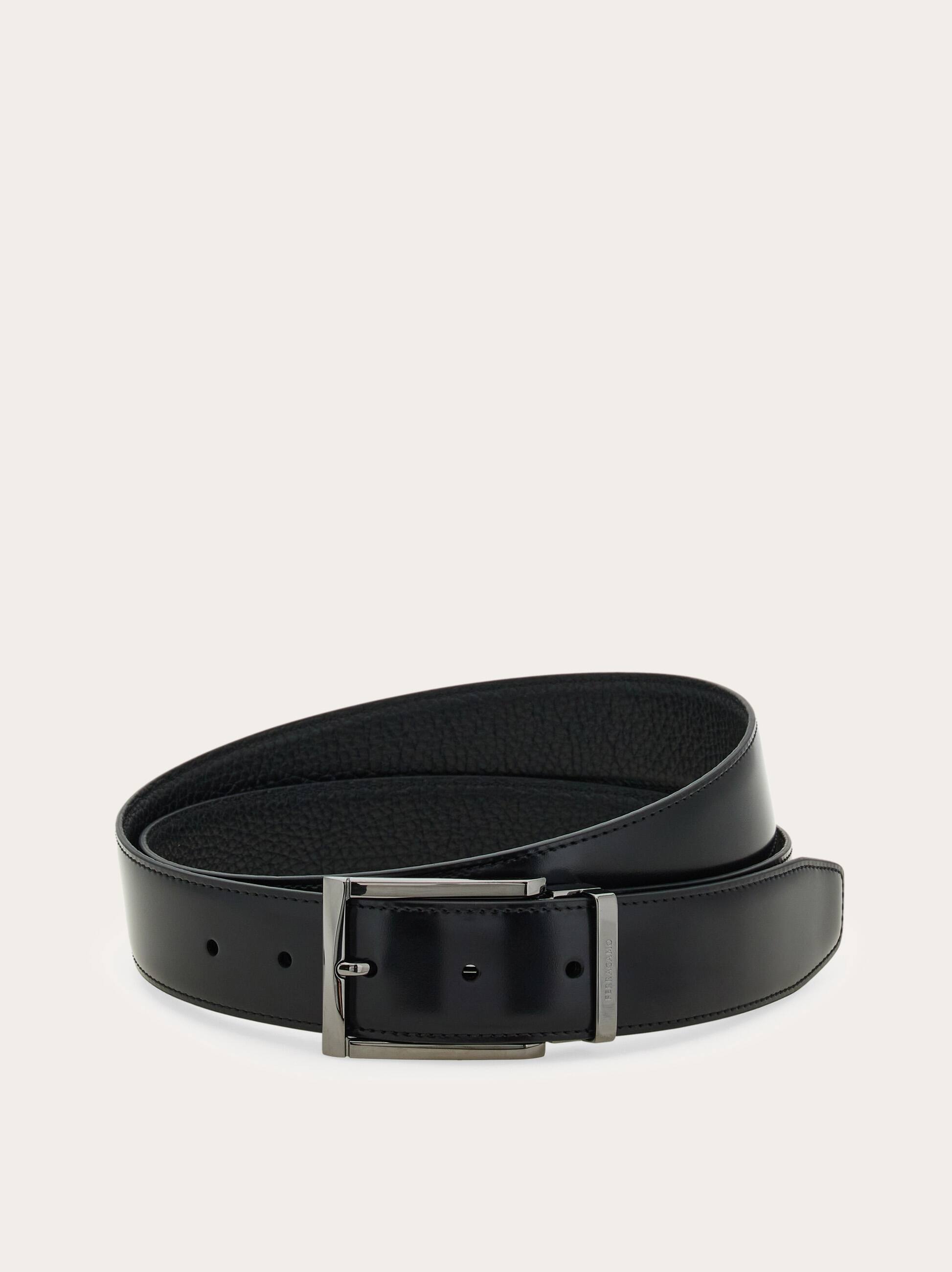 Ferragamo Men Reversible and adjustable belt Black