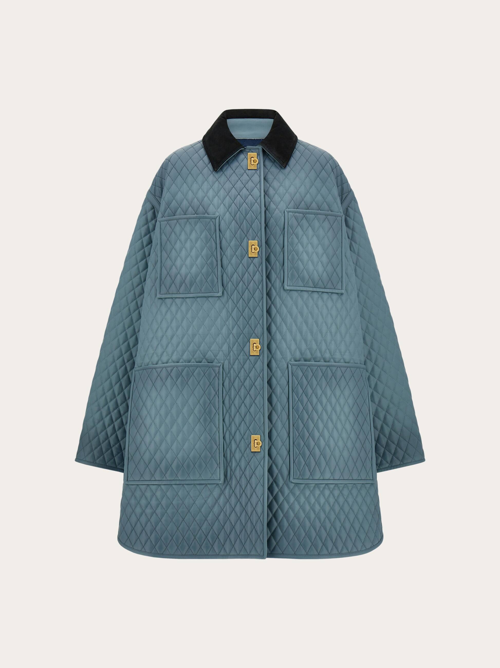 Ferragamo Quilted Nappa Blouson In Green