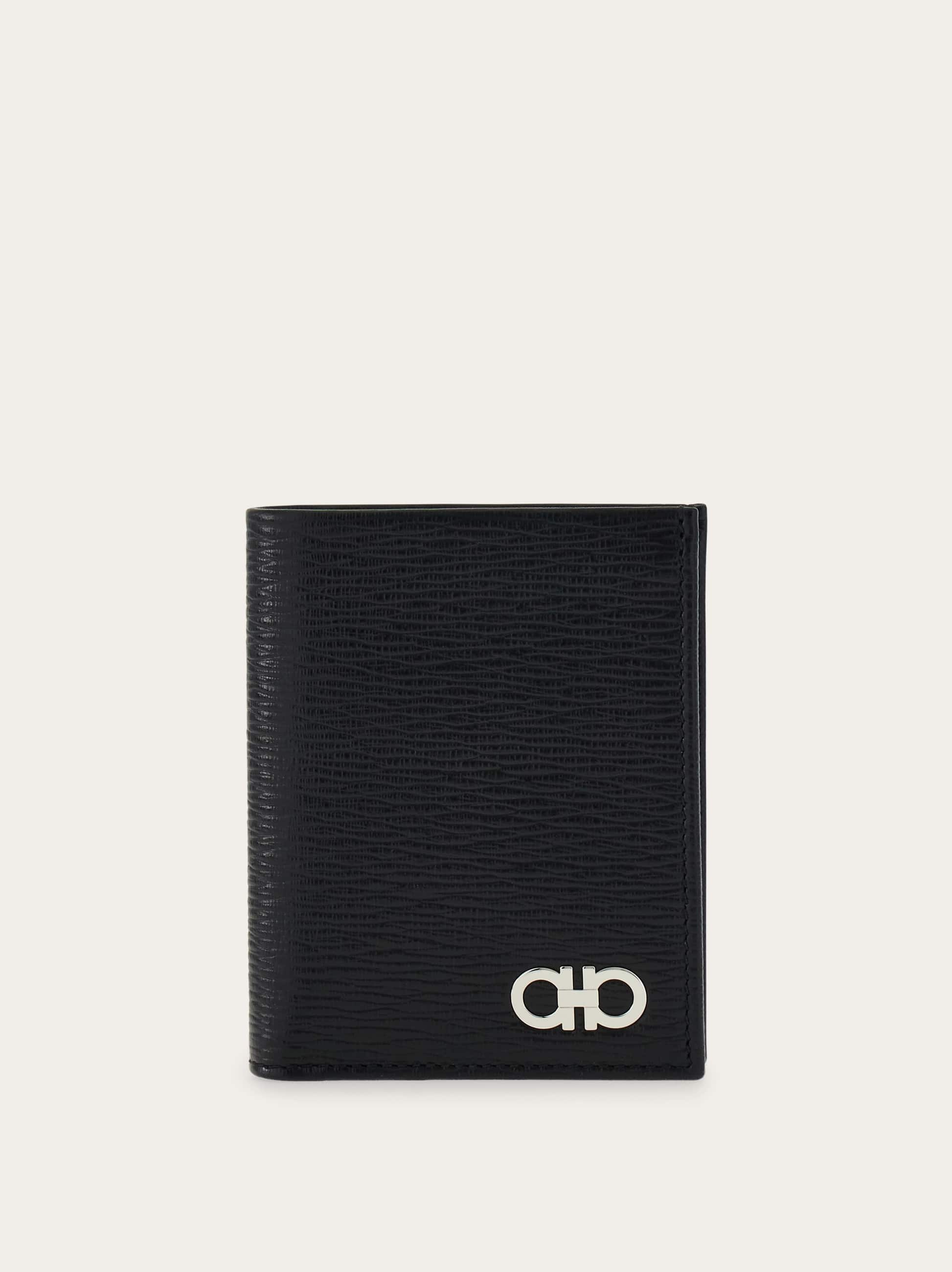 Ferragamo Uomo Porta carte ornamento Gancini Nero