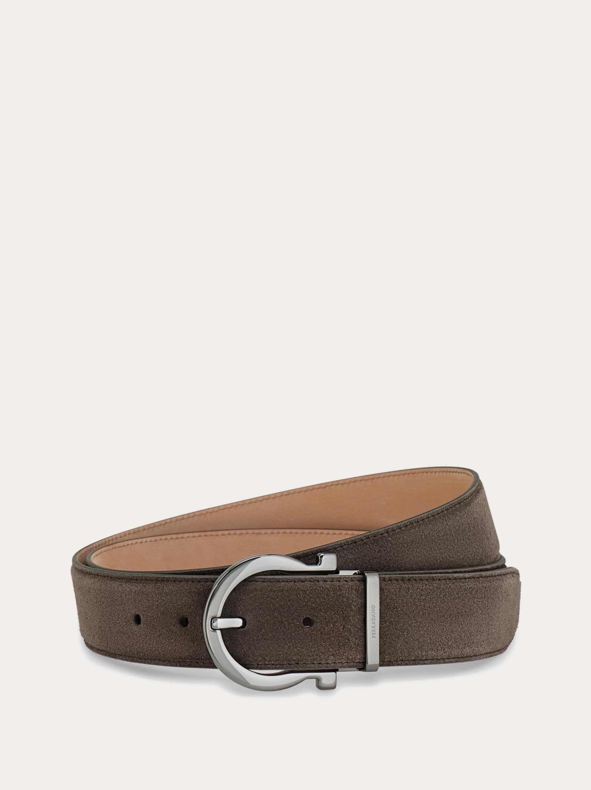 Ferragamo Uomo Cintura regolabile Grigio