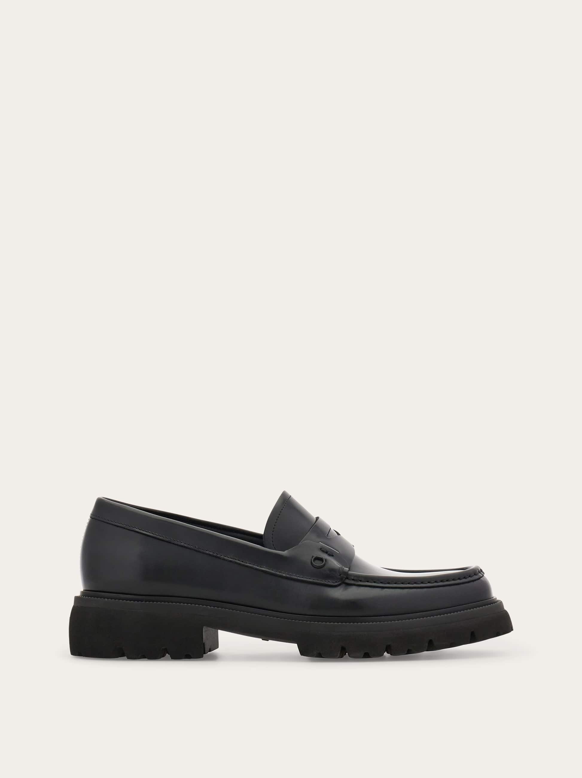 Ferragamo Men Penny loafer with chunky tread Black Size 7