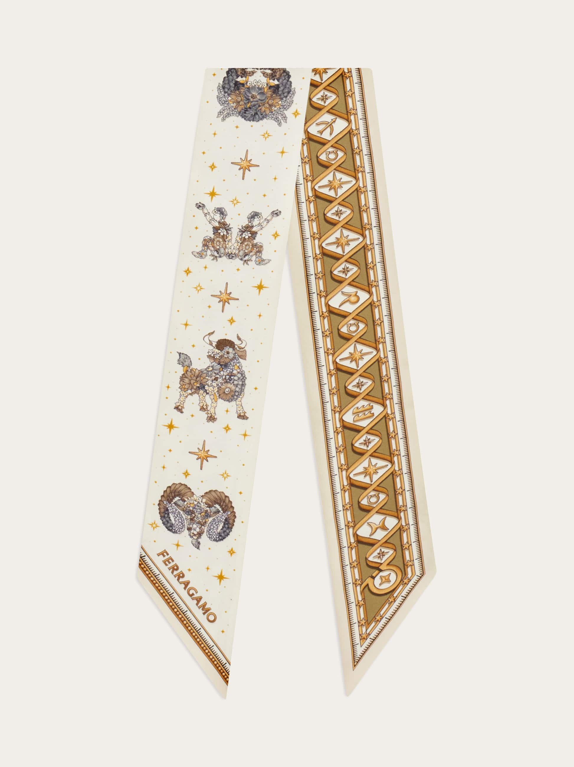 Ferragamo Women Horoscope print mini bandeau Beige