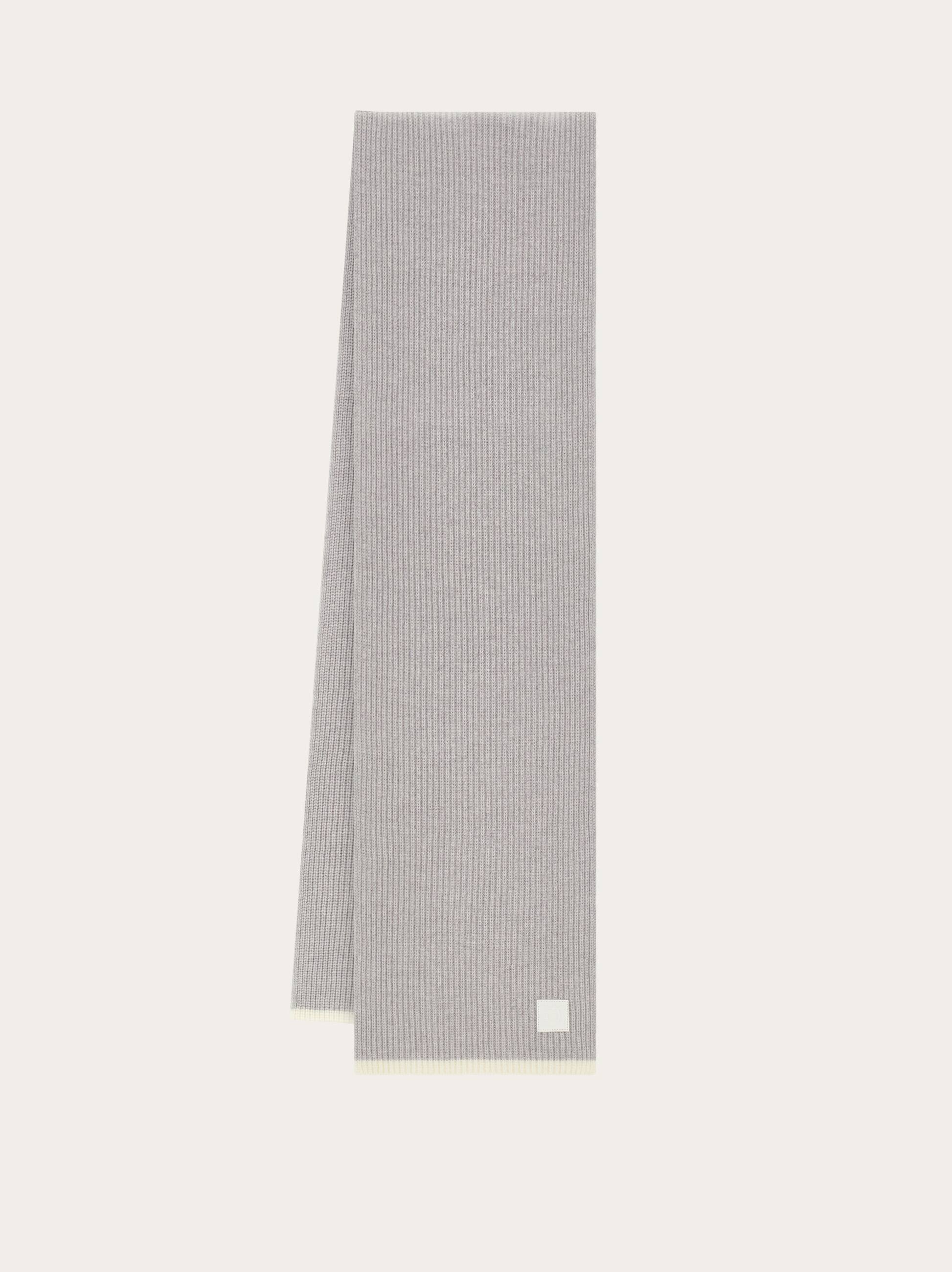 Ferragamo Wool-and-cashmere-blend Scarf In Gray