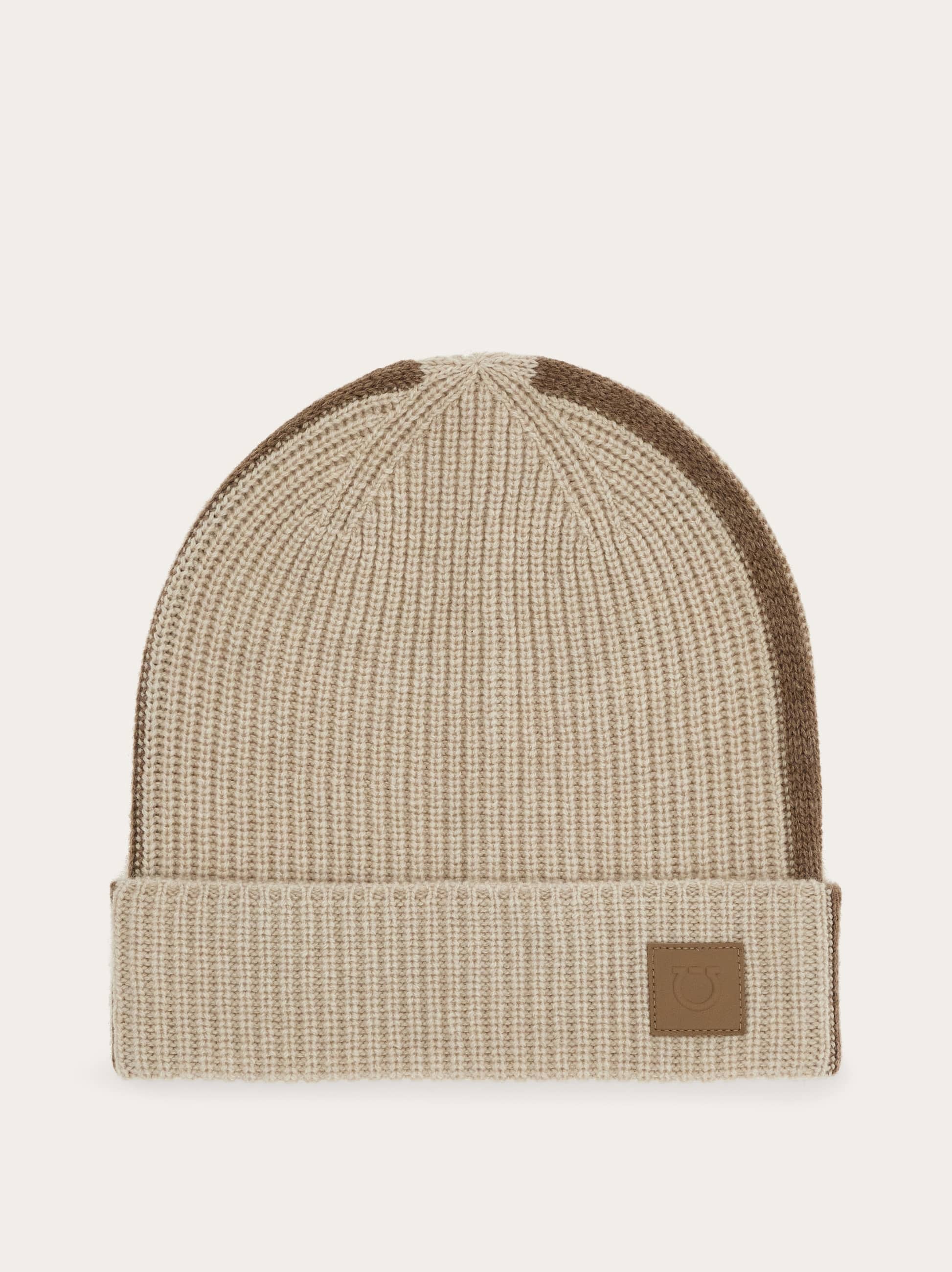Ferragamo Knit Beanie In Beige