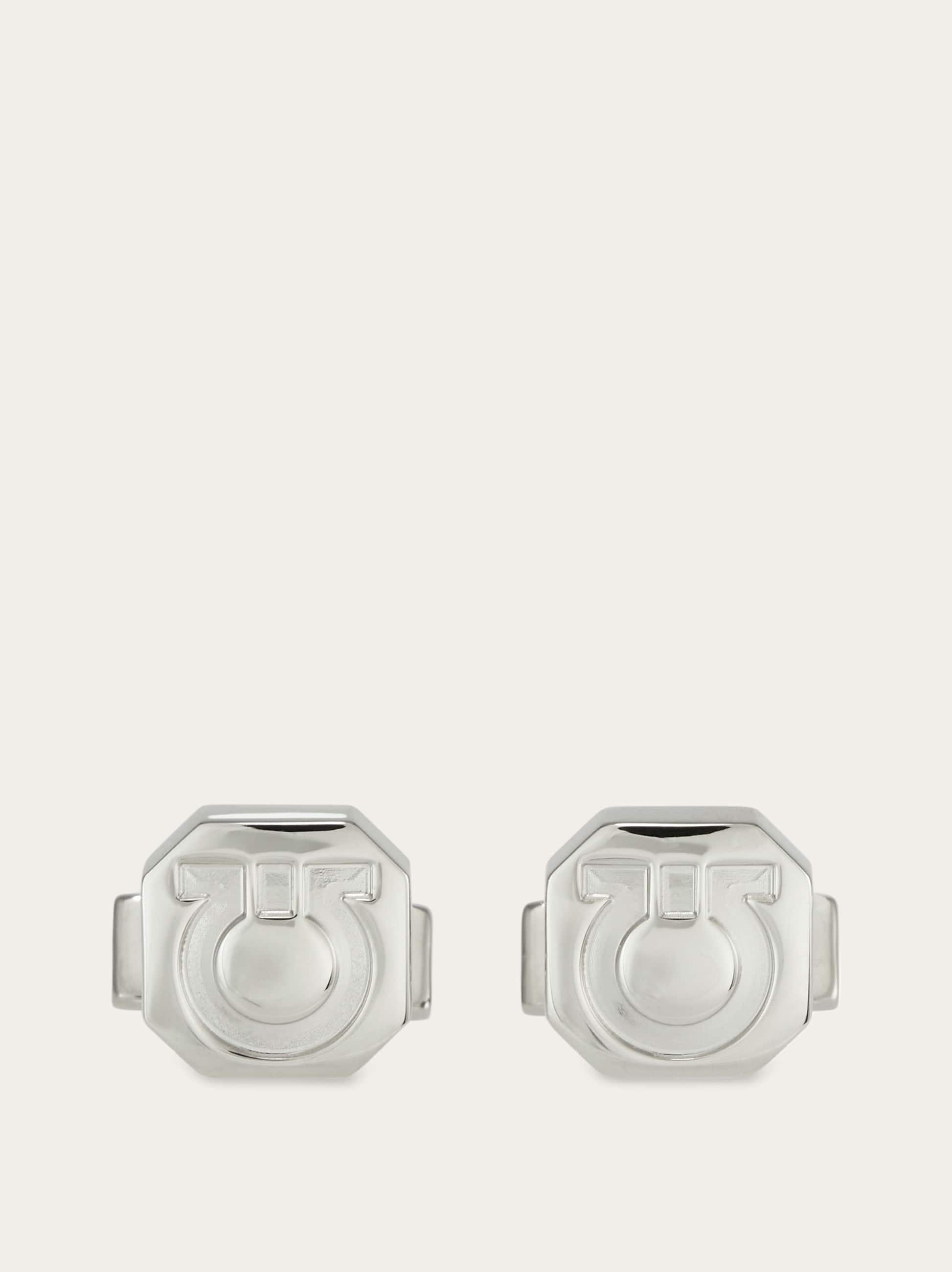 Ferragamo Gancini Cufflinks In Silver