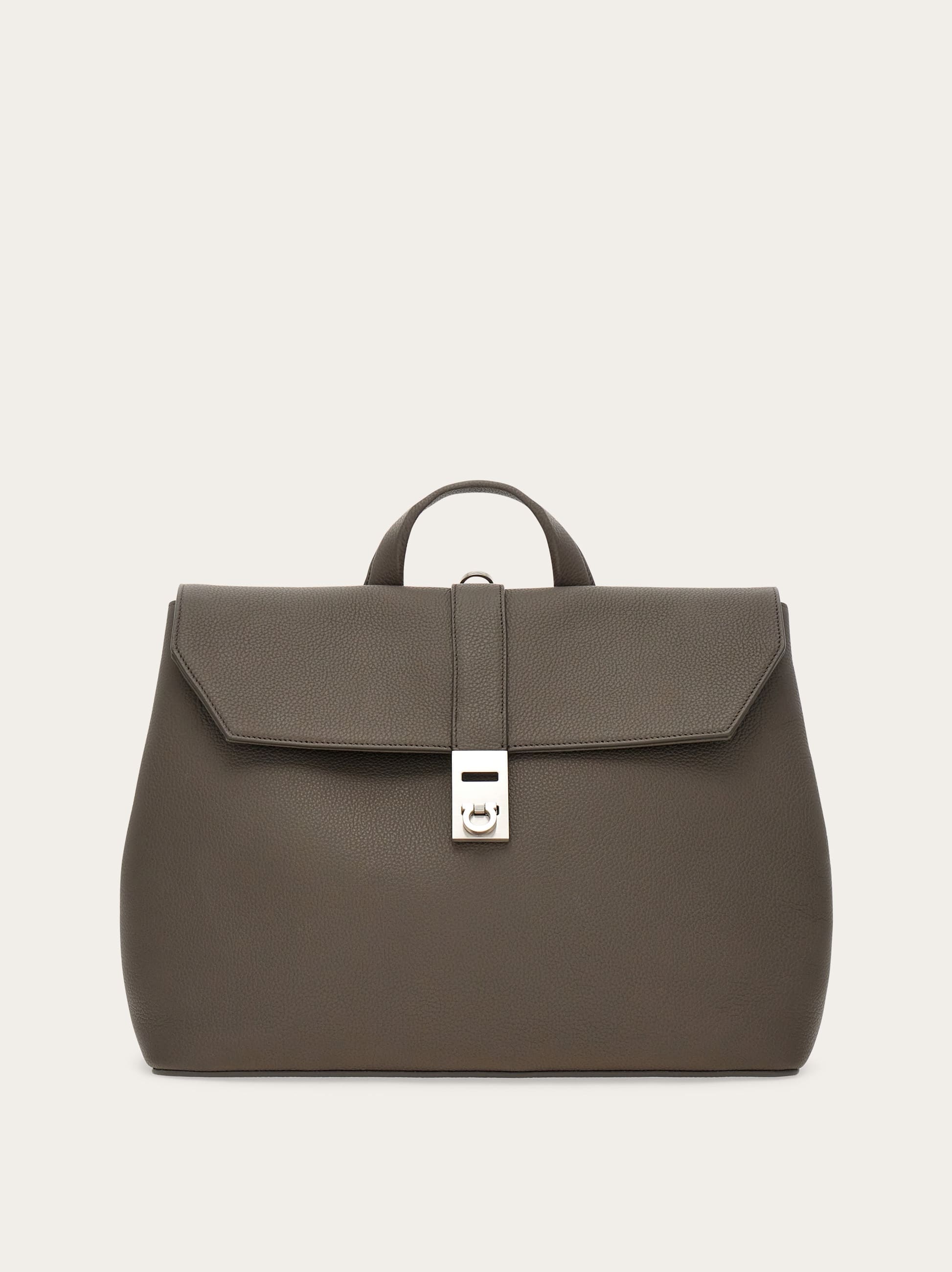 Ferragamo Uomo Borsa 3-in-1 con fibbia Hug Grigio