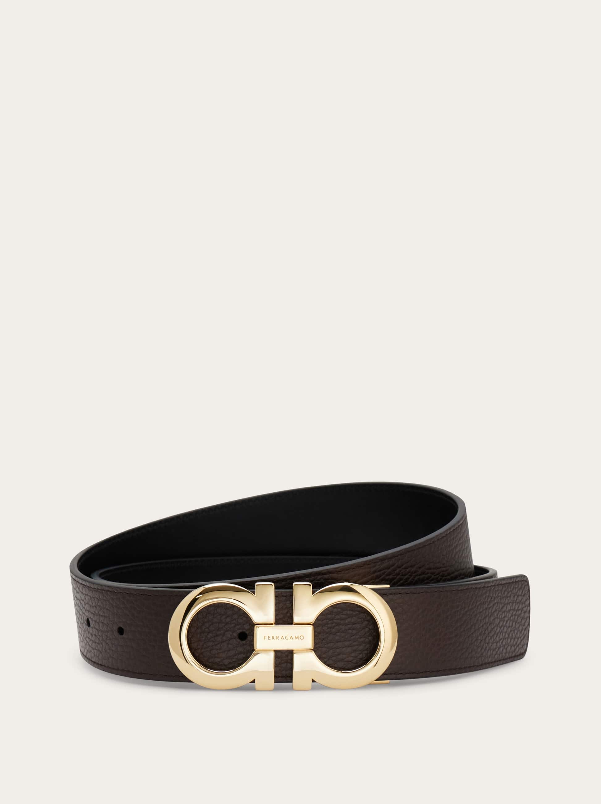 Ferragamo Donna Cintura reversibile e regolabile Gancini Marrone