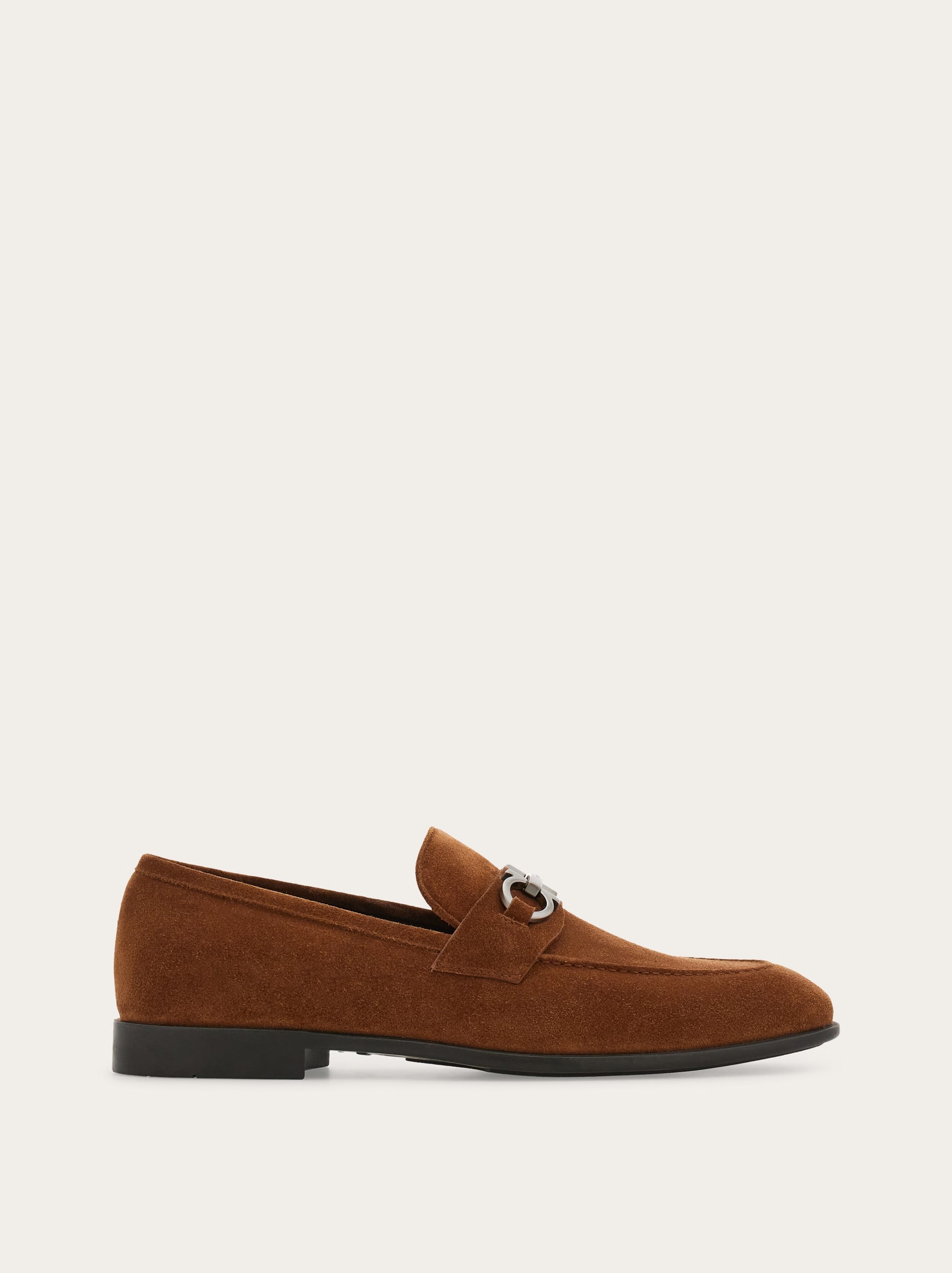 Ferragamo Men Moccasin with Gancini ornament Brown Size 7