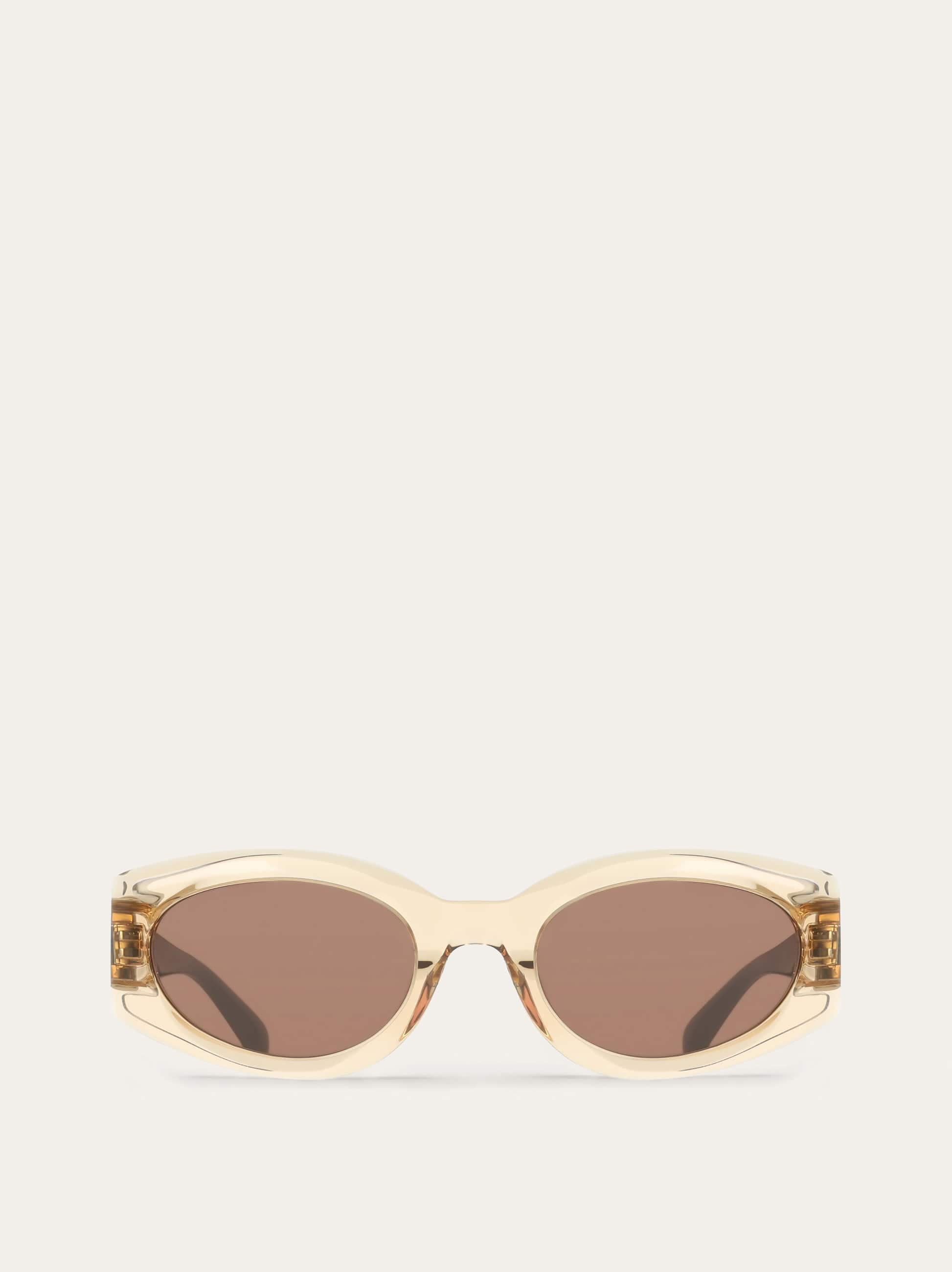 Ferragamo Donna Occhiali da sole rettangolari Marrone
