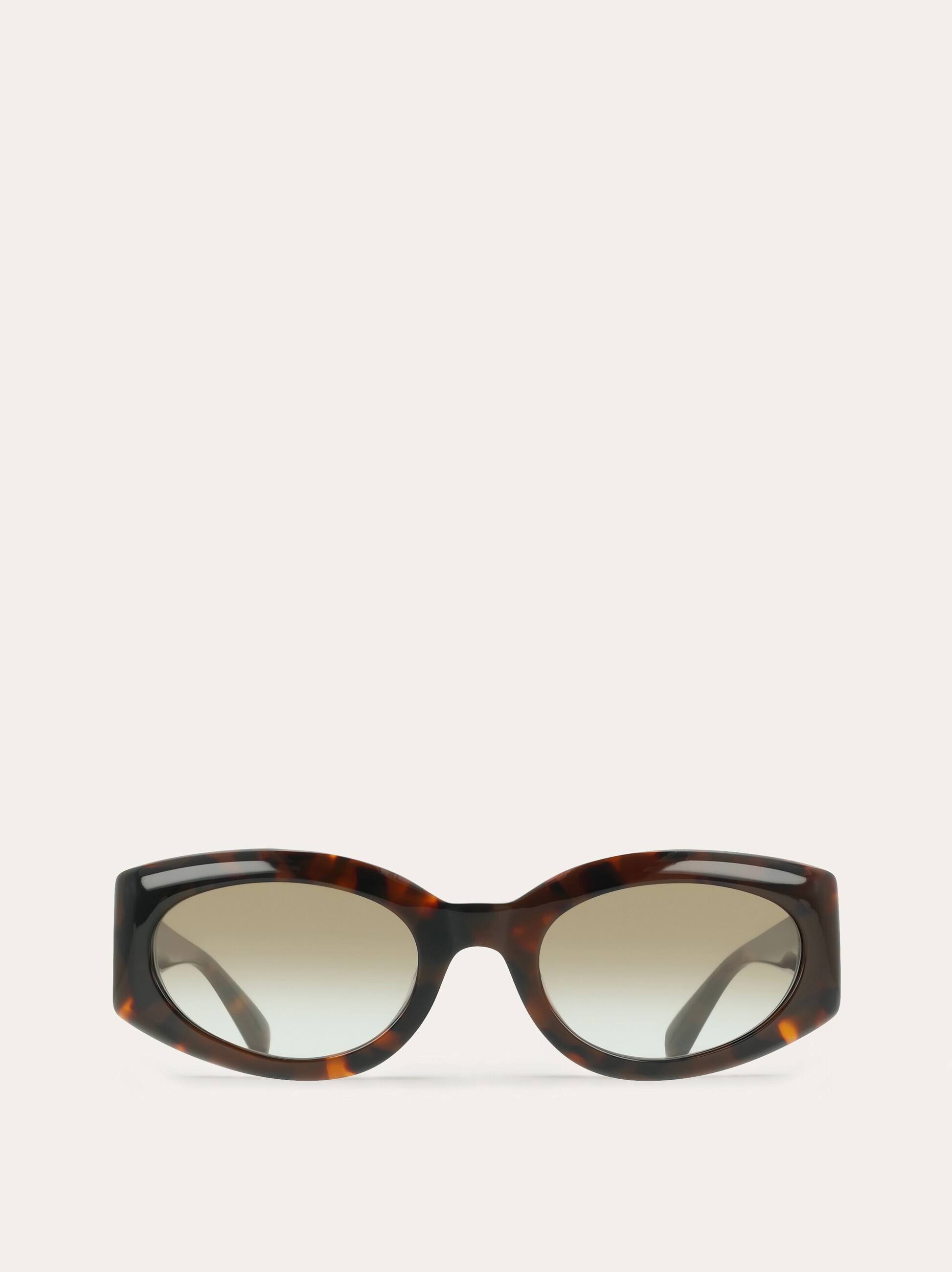 Ferragamo Donna Occhiali da sole rettangolari Marrone