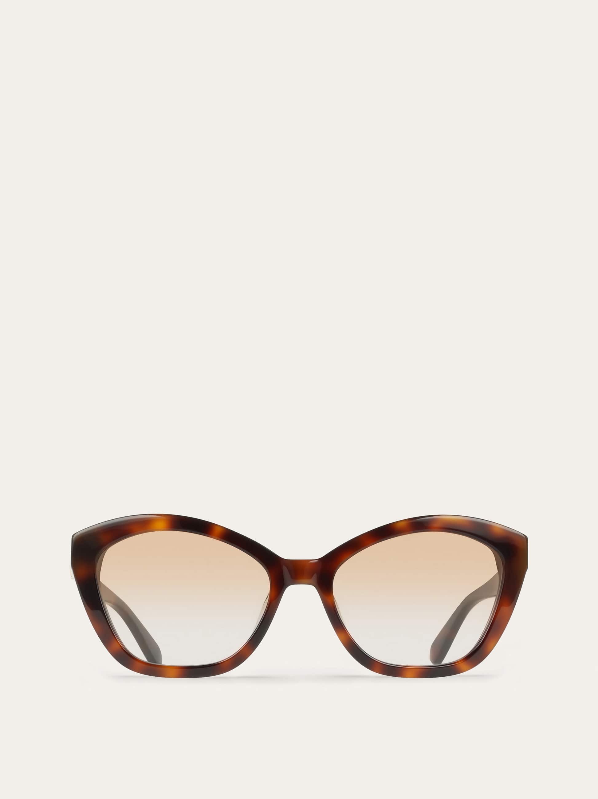 Ferragamo Butterfly Frame Sunglasses In Brown