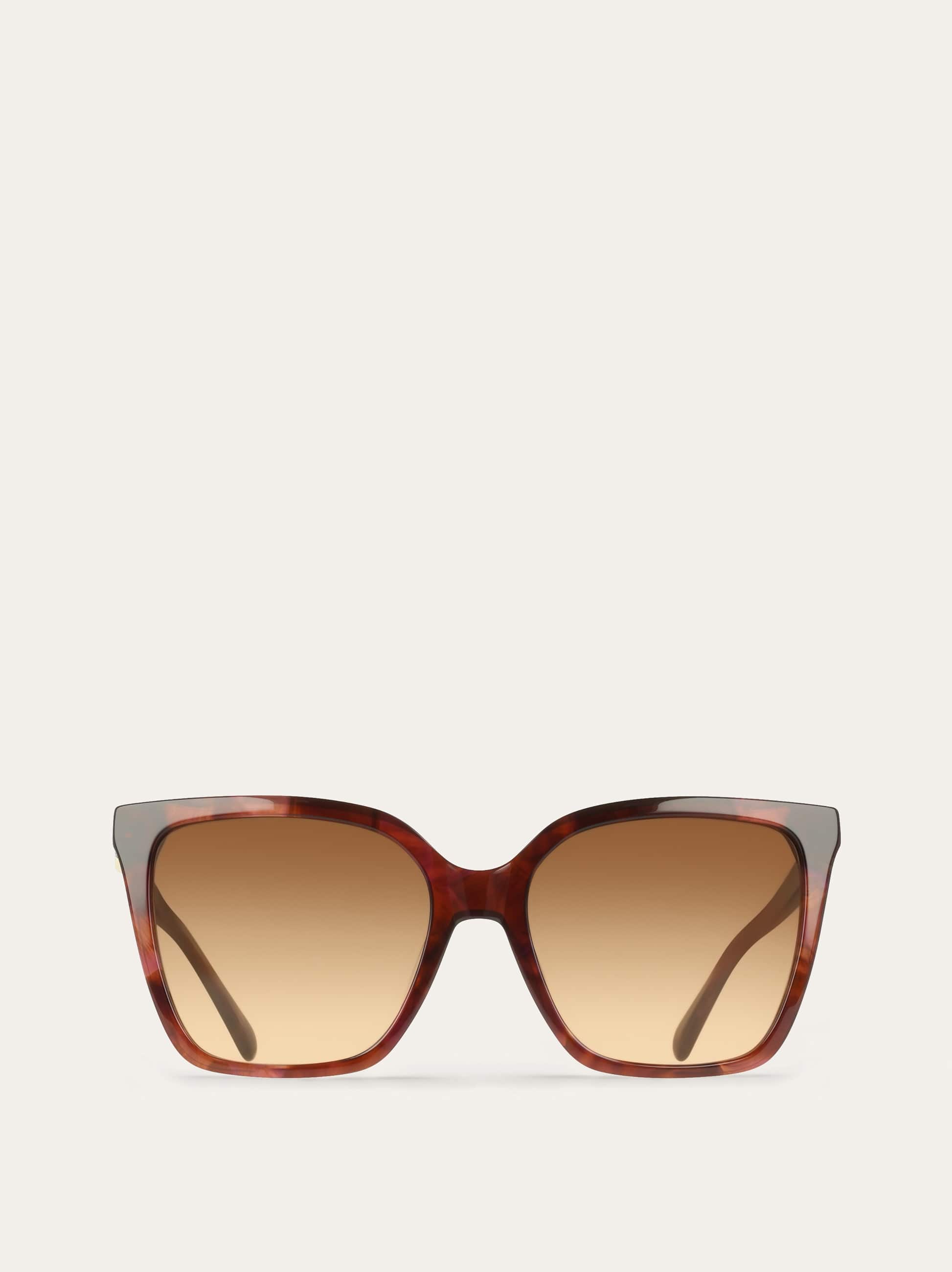 Ferragamo Square Frame Sunglasses In Brown