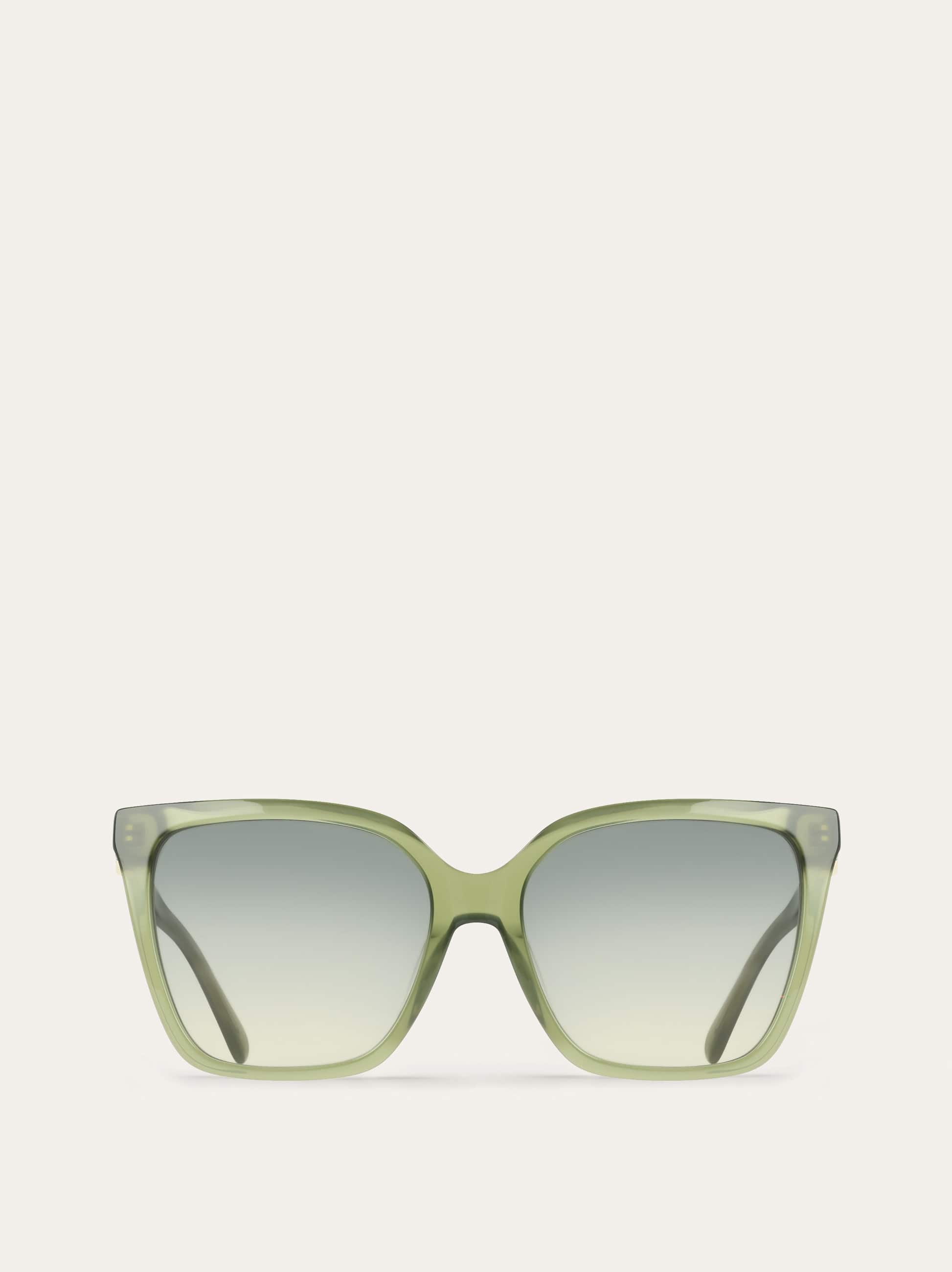 Ferragamo Square Frame Sunglasses In Green