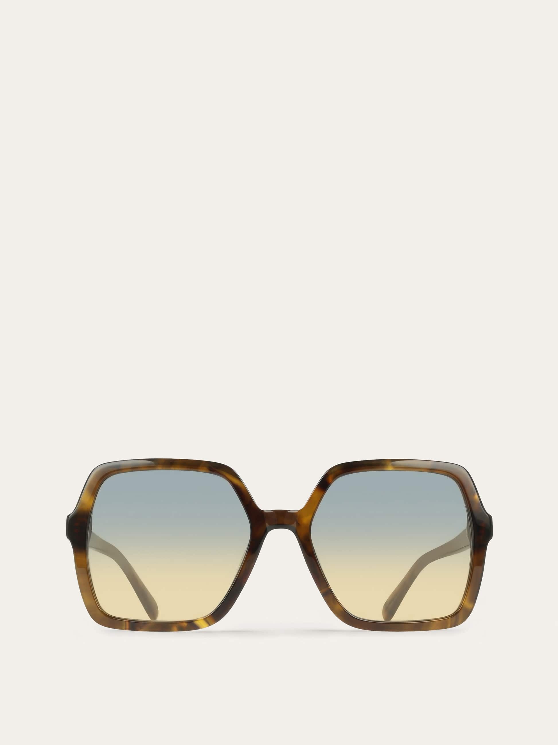 Ferragamo Square Frame Sunglasses In Green