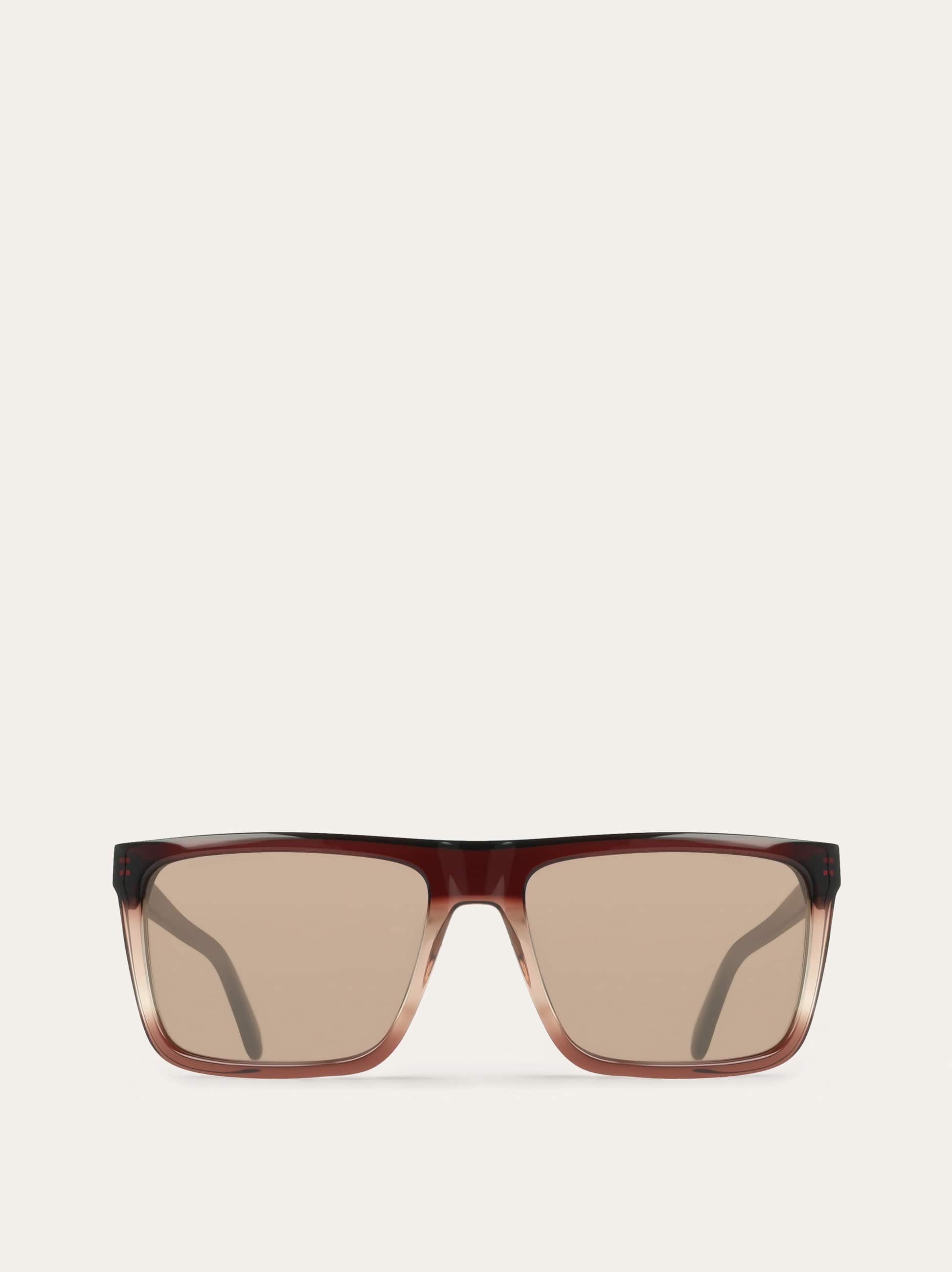 Ferragamo Men Rectangular frame sunglasses Brown