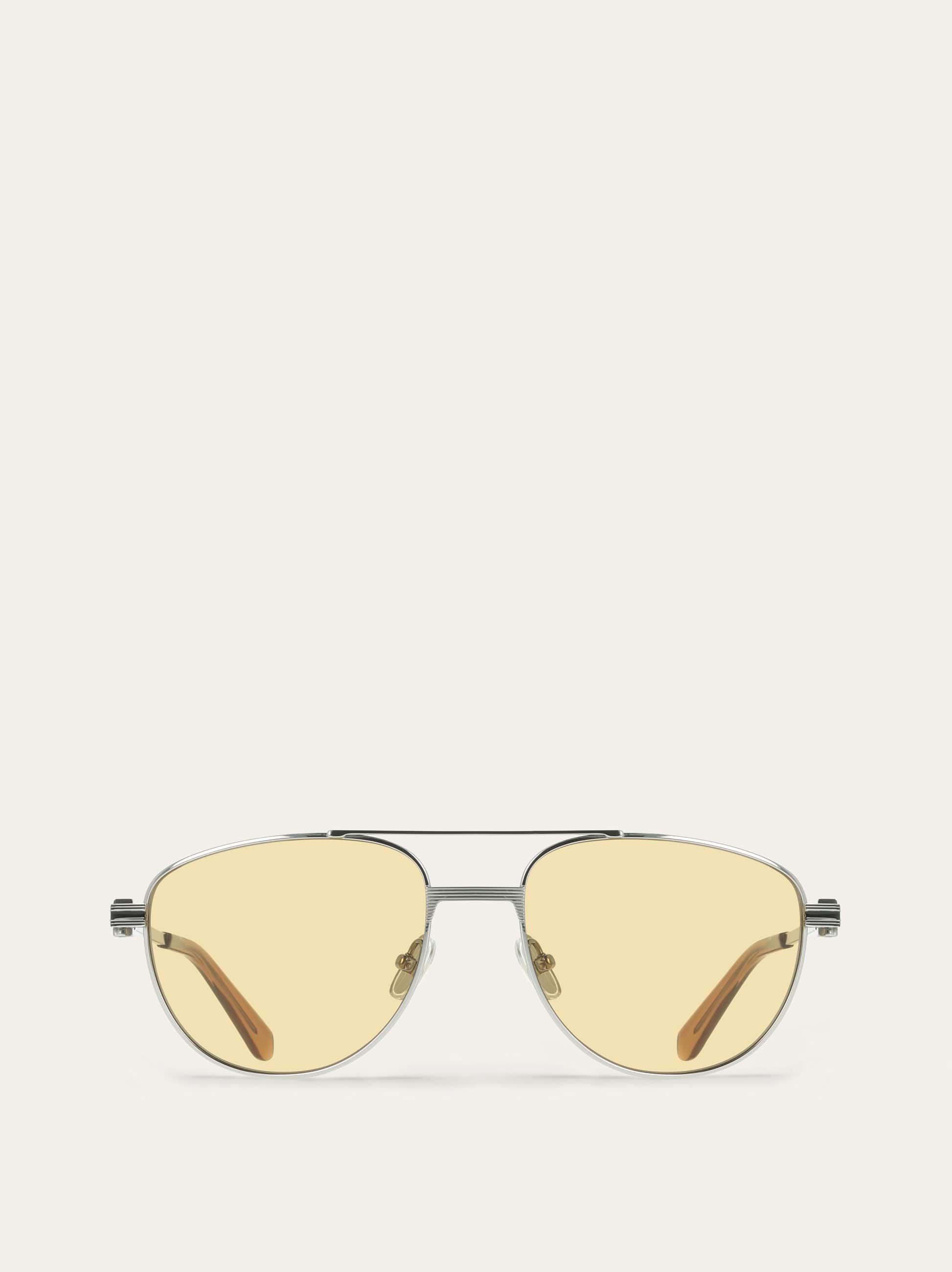 Ferragamo Men Aviator frame sunglasses Yellow