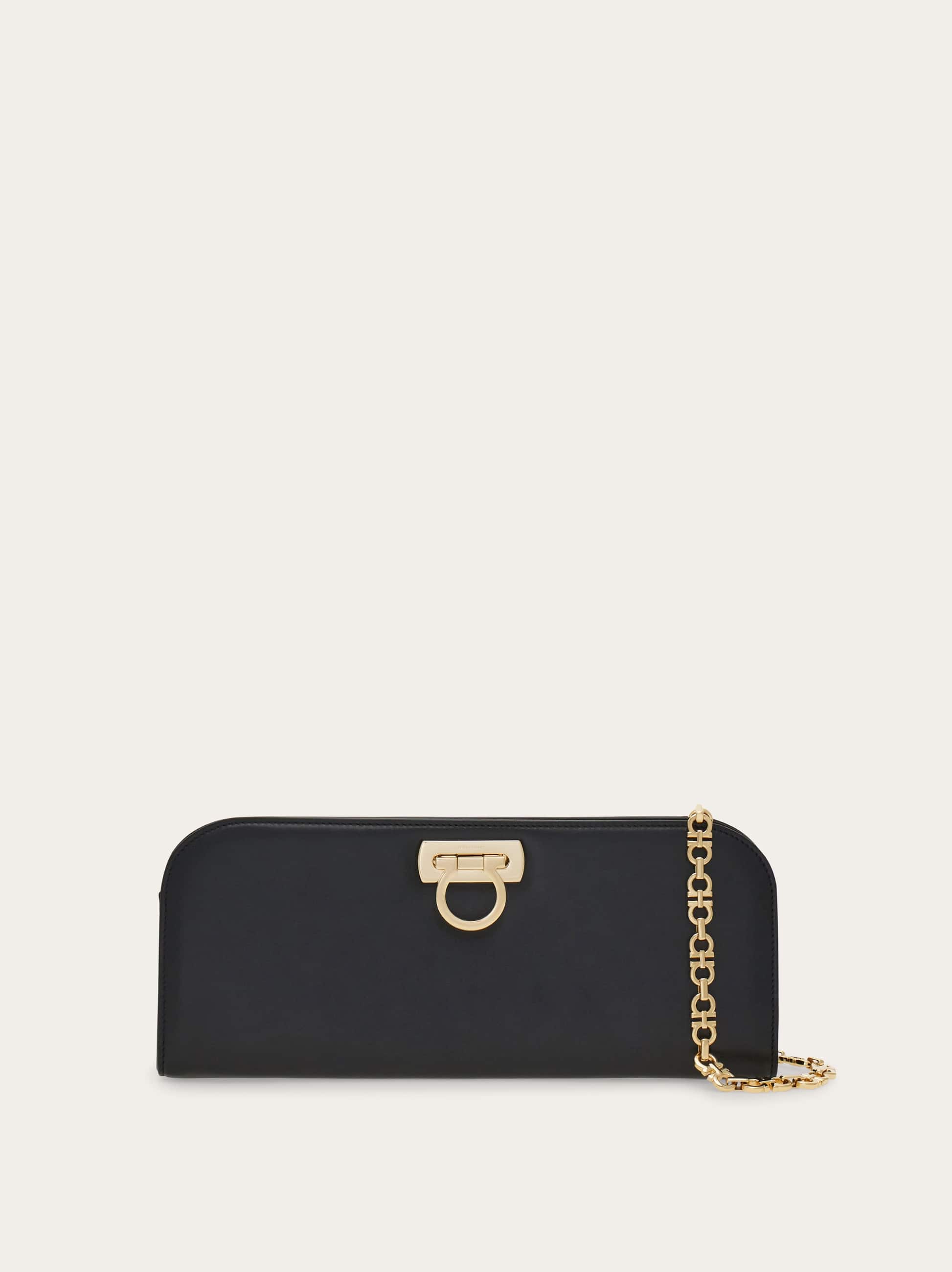 Ferragamo Gancini Clutch (s) In Black