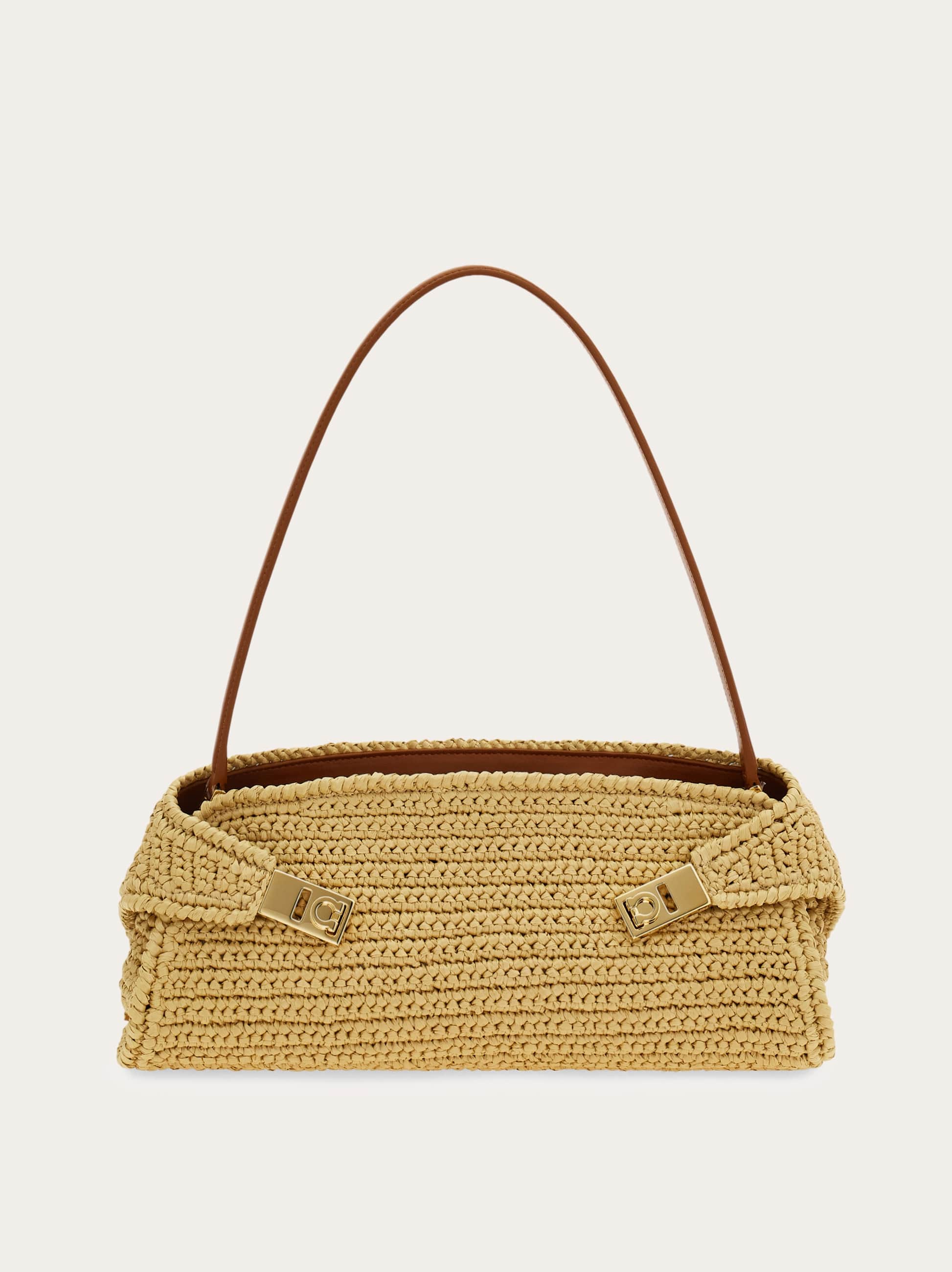 Ferragamo Donna Borsa a spalla Hug East-West Beige