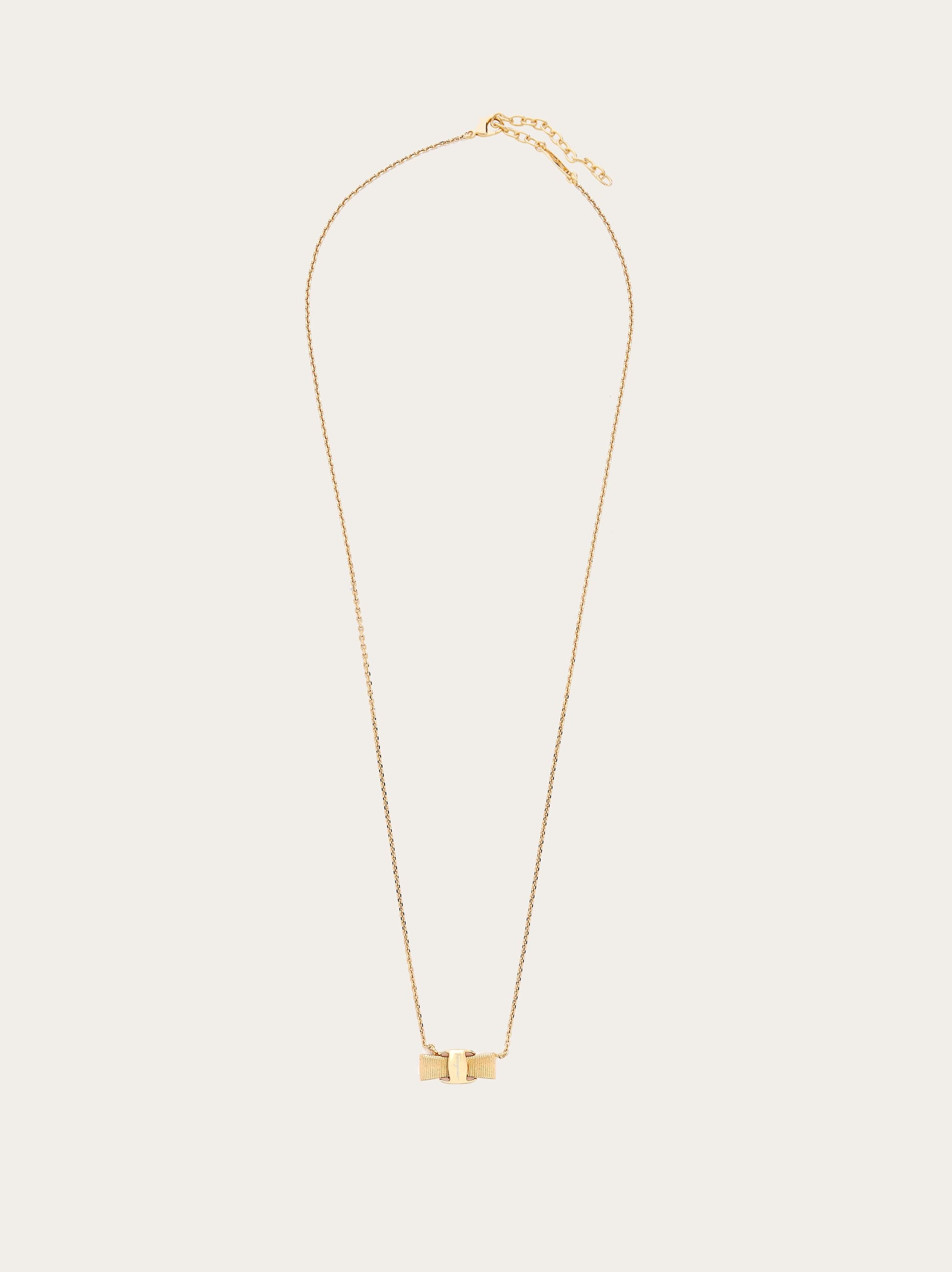 Ferragamo Women Vara bow pendant necklace Gold
